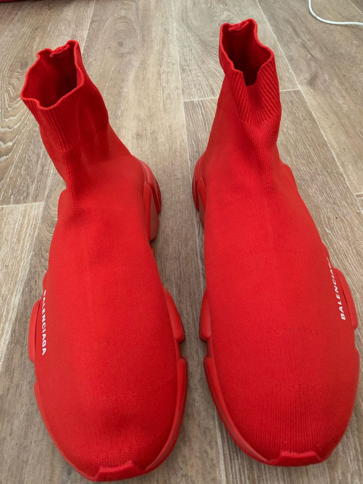 Balenciaga Balenciaga Red Speed Trainer Sz. 44 Size US 11 / EU 44 - 2 Thumbnail