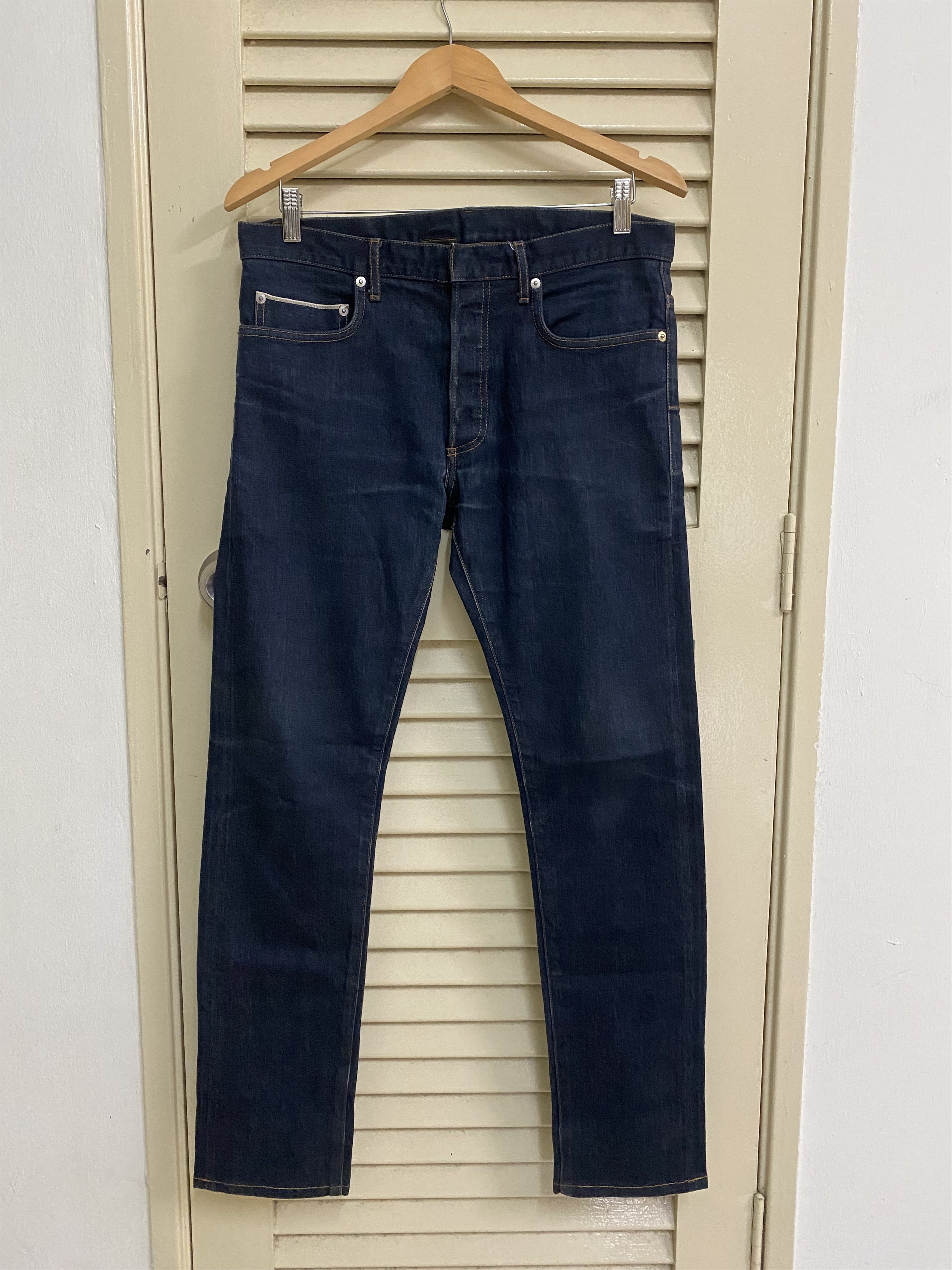 Dior 05 Hedi Slimane Dior Homme Raw Indigo Silver Selvedge Denim Size US 32 / EU 48 - 1 Thumbnail