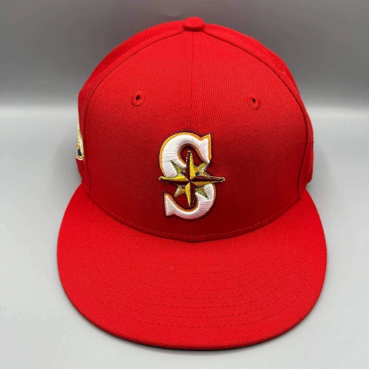 New Era Seattle Mariners Hat Men 7 1/4 Red All Star Game MLB Fitted Size ONE SIZE - 1 Thumbnail