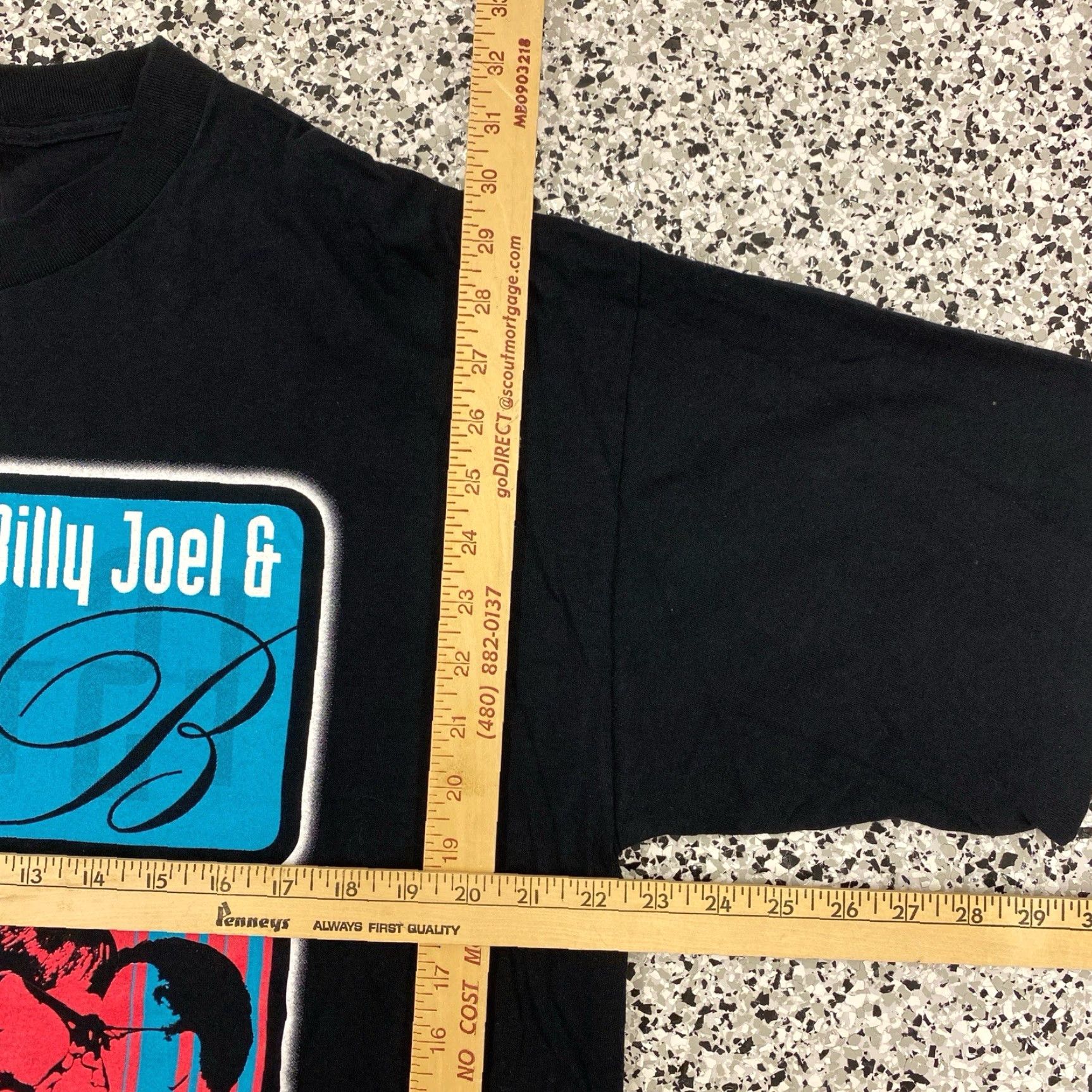 Hanes VINTAGE Elton John Billy Joel Face to Face Tour T-Shirt XL Men Black Hanes Cotton Logo 2001 2000s Music Band Size US XL / EU 56 / 4 - 2 Thumbnail
