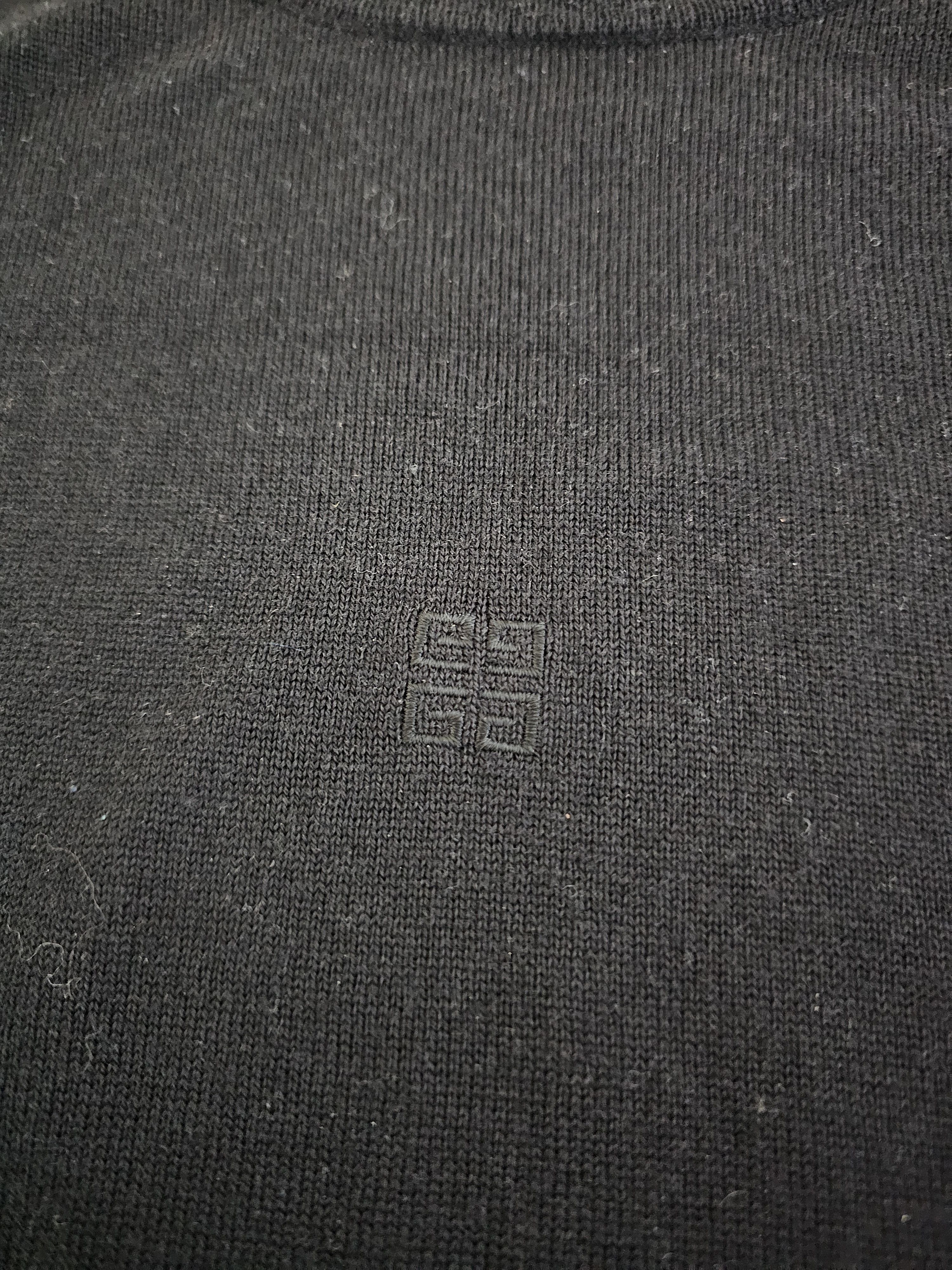 Givenchy Givenchy Men's Black Wool Knit Sweater Size L Size US L / EU 52-54 / 3 - 2 Thumbnail