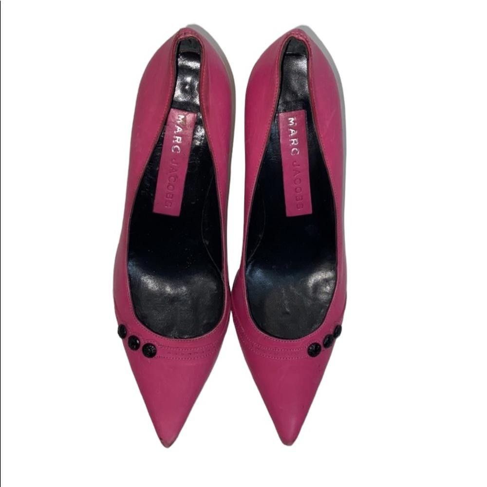 Marc Jacobs Marc Jacobs l Vintage Pink Leather Stiletto Heels Size US 6 / IT 36 - 2 Thumbnail