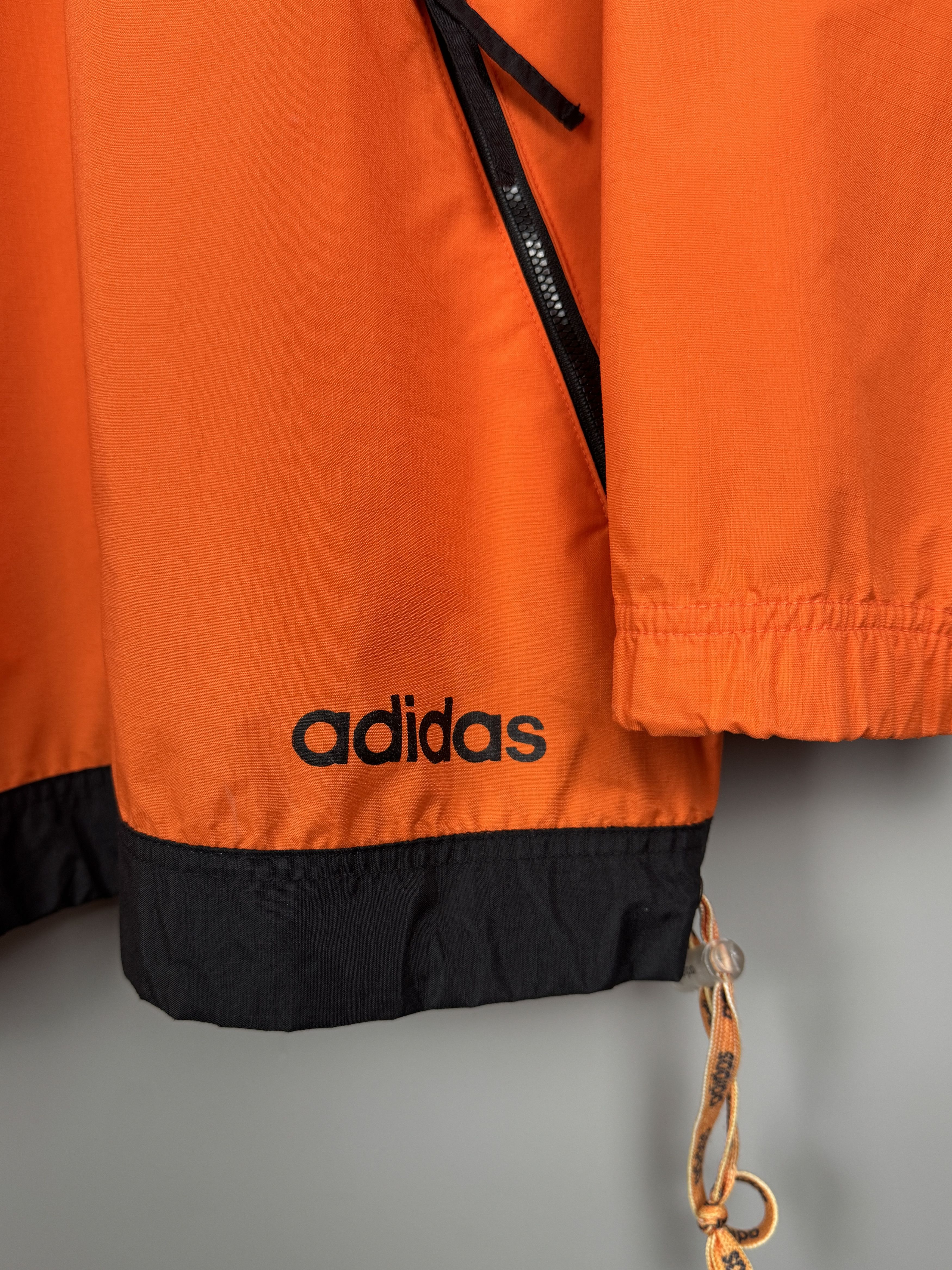 Adidas Vintage ADIDAS Orange Anorak Big Logo Light Jacket Size US S / EU 44-46 / 1 - 7 Thumbnail