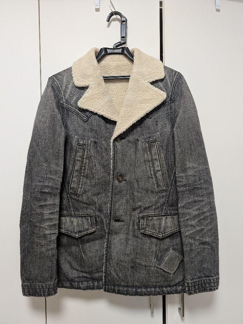 Number Nine boa denim jacket