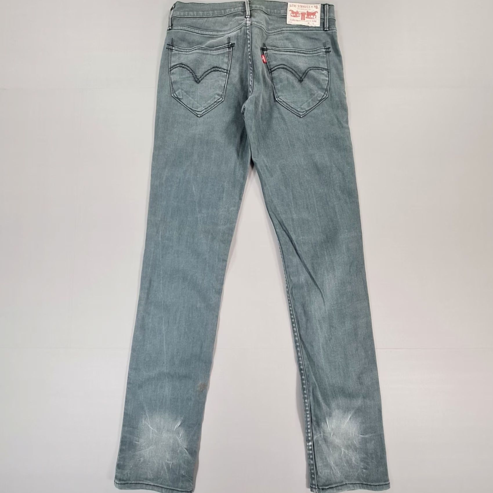 Levi's Levi's 519 Jeans Mens Green W30 L34 Skinny Fit Straight Stretch Denim Zip Fly 5-Pocket Design City Modern Levi Strauss Size US 30 / EU 46 - 7 Thumbnail