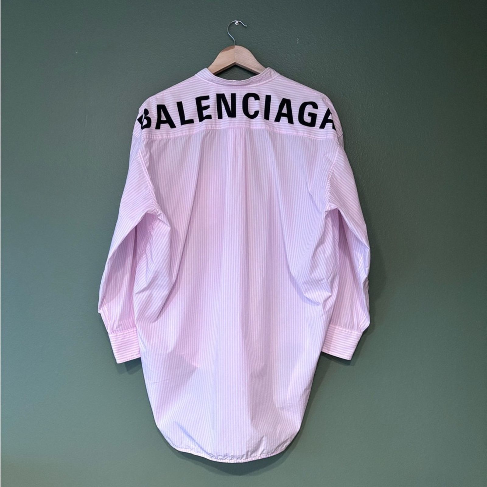 Balenciaga Balenciaga New Swing Logo Button Down Striped Shirt Size XS Size XXS / US 00 / IT 34 - 6 Thumbnail