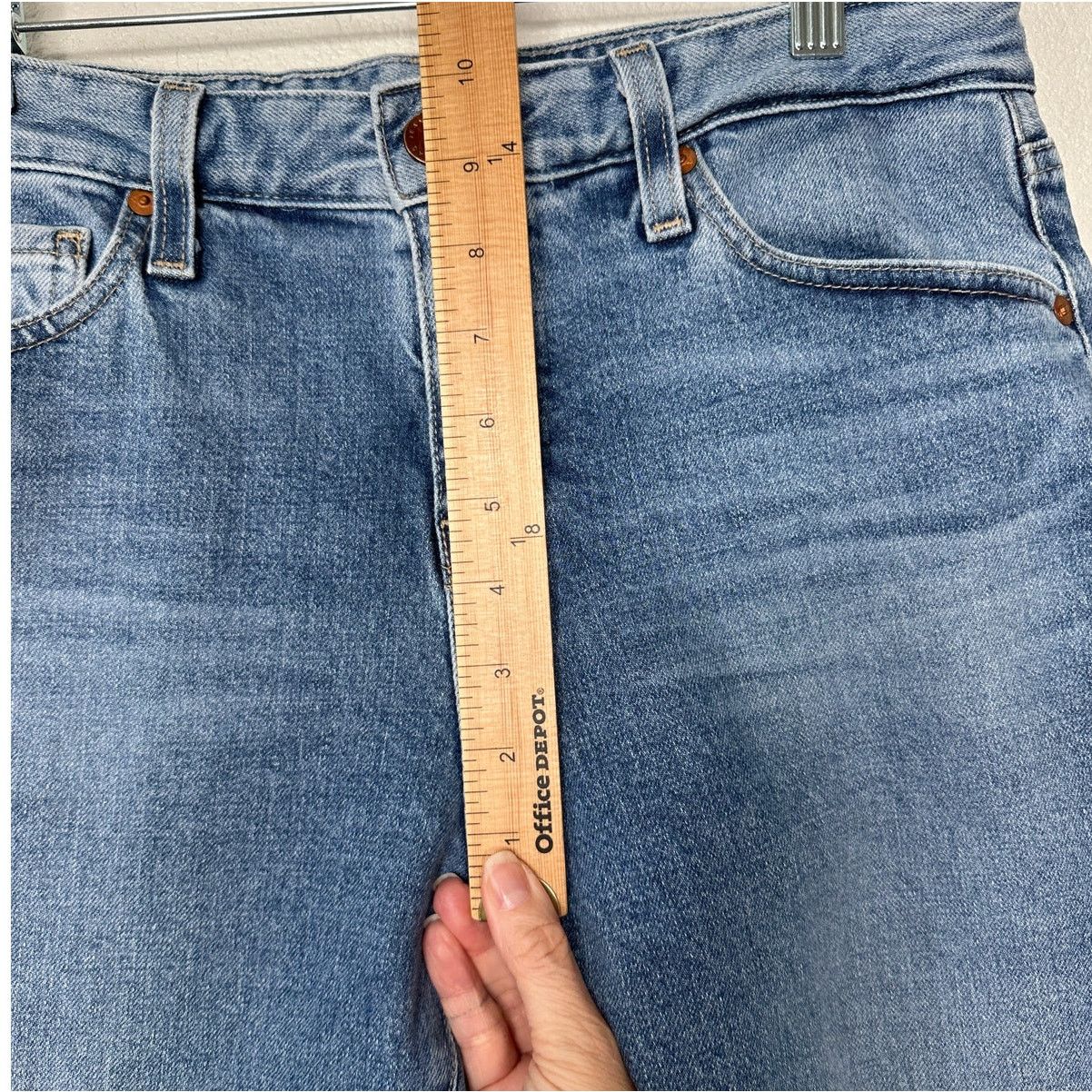 AG Adriano Goldschmied Adriano Goldschmied Ex-Boyfriend Raw Hem Medium Wash Jeans Size 28" / US 6 / IT 42 - 11 Thumbnail