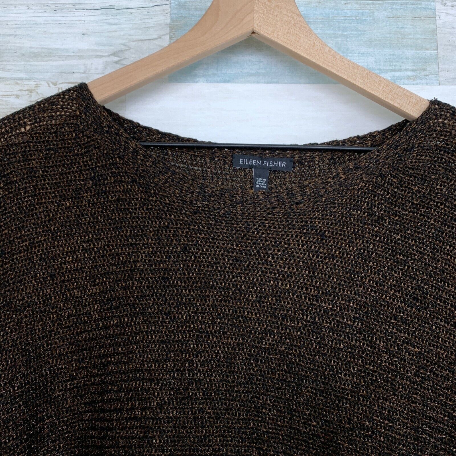 Eileen Fisher Eileen Fisher Organic Linen Loose Knit Dolman Sweater Brown Size XS / US 0-2 / IT 36-38 - 3 Thumbnail