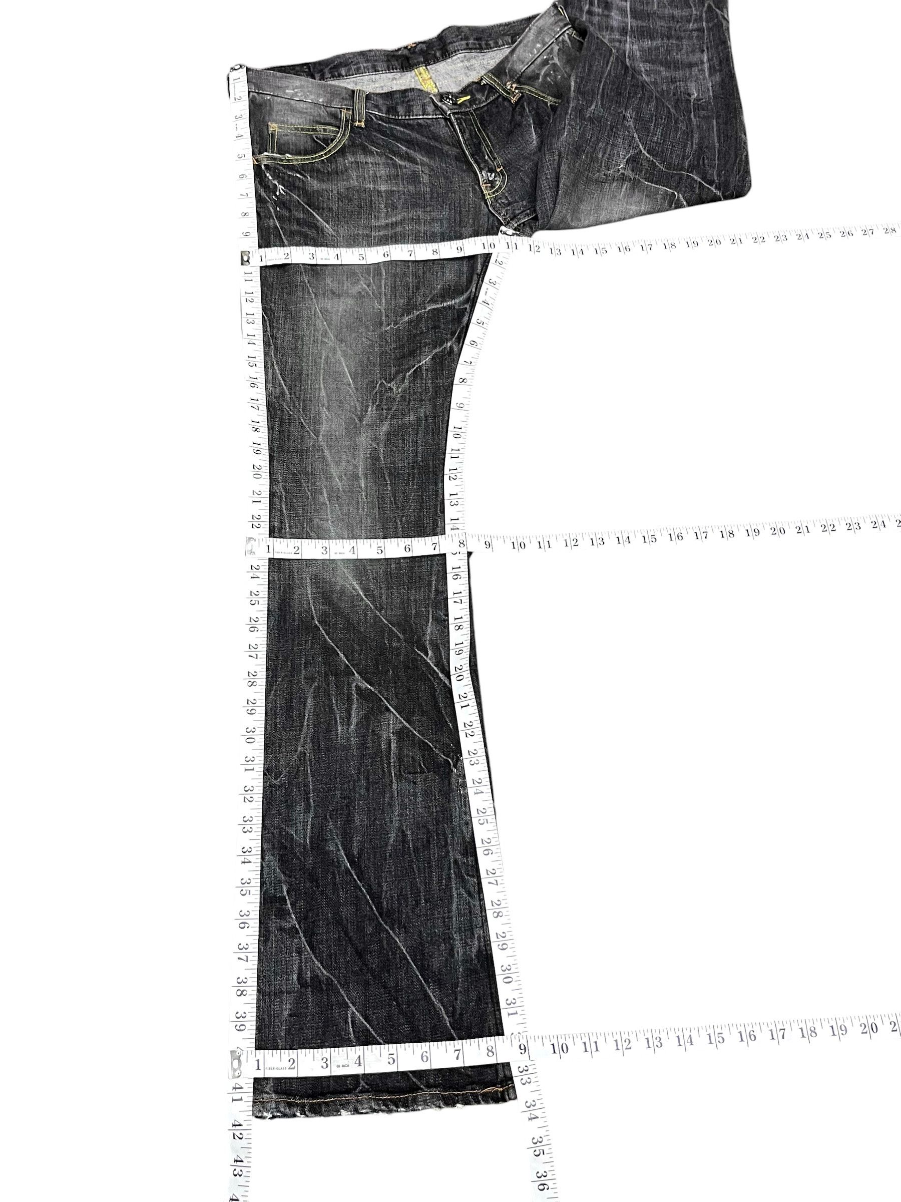 Seditionaries Vintage Army Of No! Punk Heavy Whiskers Flare Black Denim Size US 31 - 10 Thumbnail
