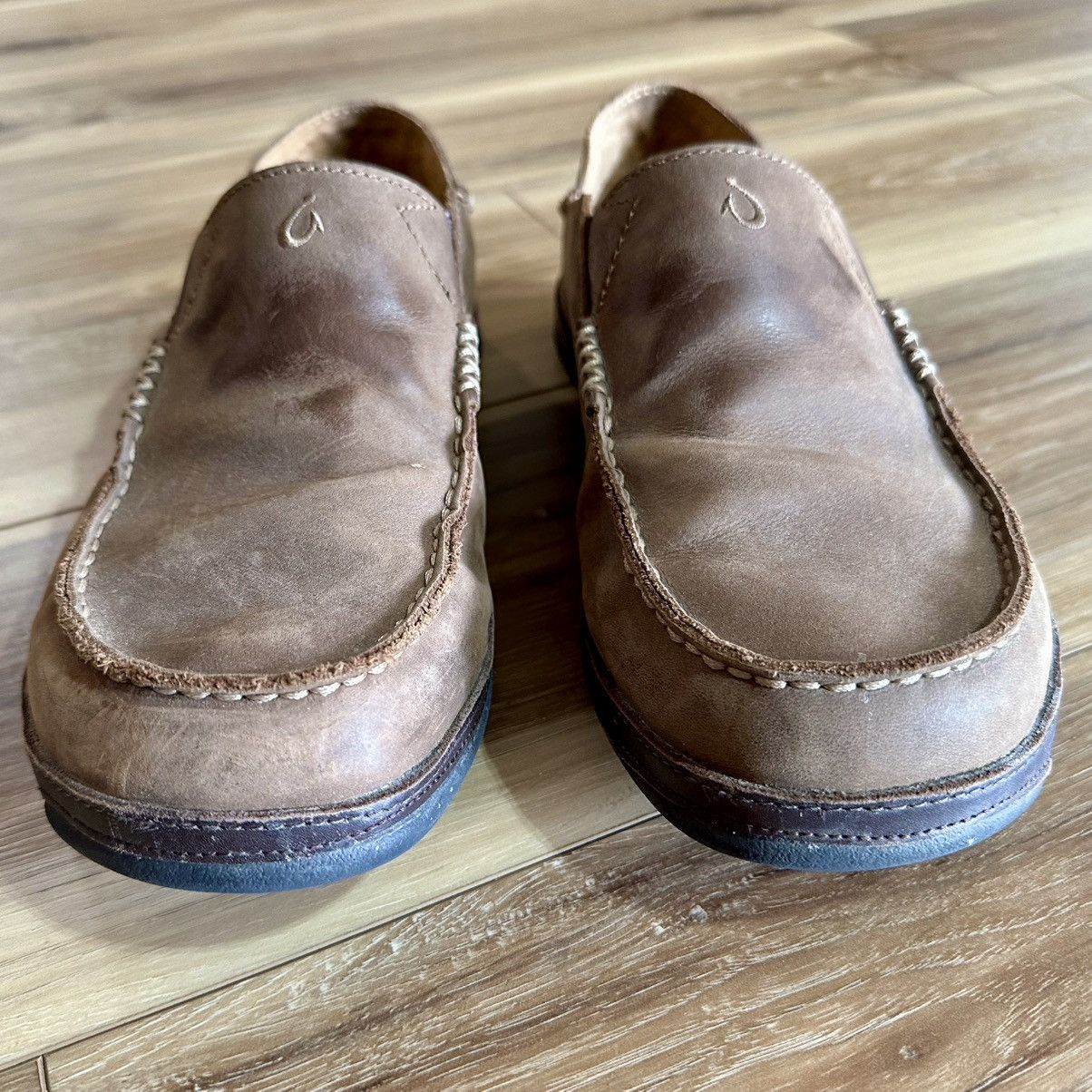Olukai OluKai Moloa Brown Leather Slip On Shoes, 10128-6348, 10 Size US 10 / EU 43 - 4 Thumbnail