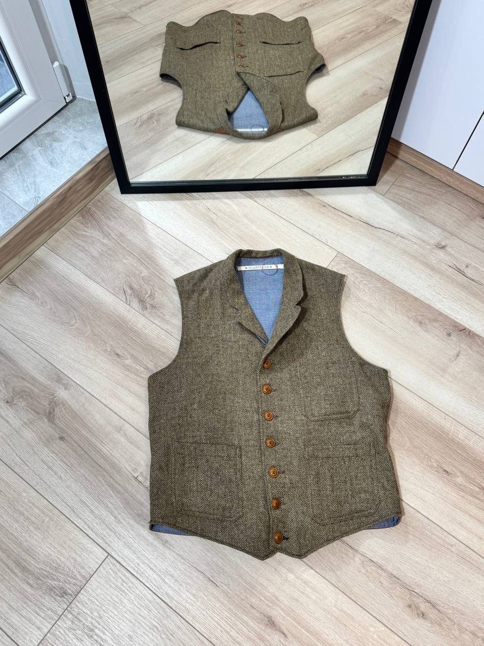 Scarti-Lab Scarti Lab WorkWear Brown Tweed Vest Gillet Size S Size 38S - 1 Thumbnail