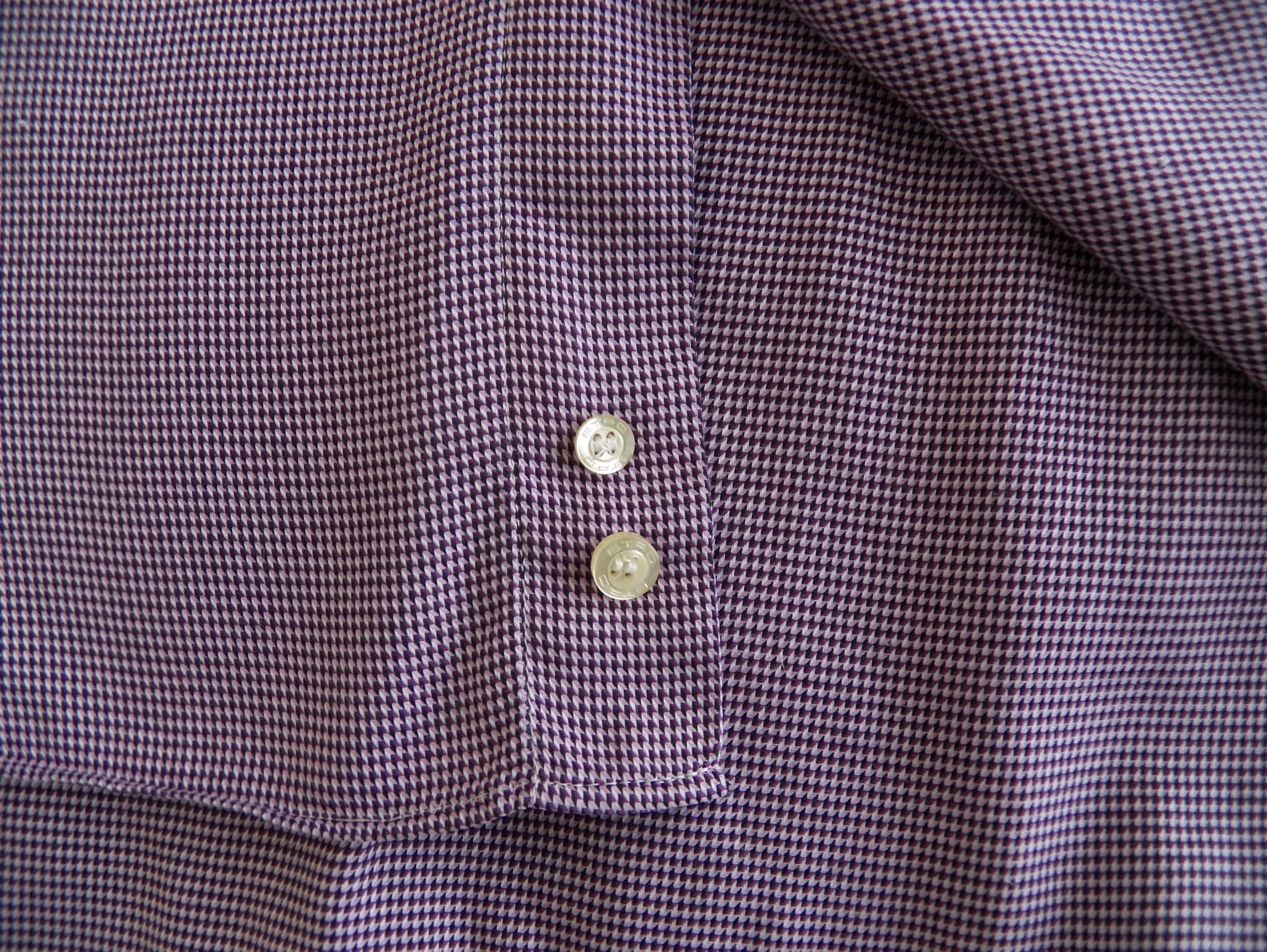 Etro Etro Dress Shirt 42 16.5 violet micro houndstooth Slim Size US L / EU 52-54 / 3 - 4 Thumbnail