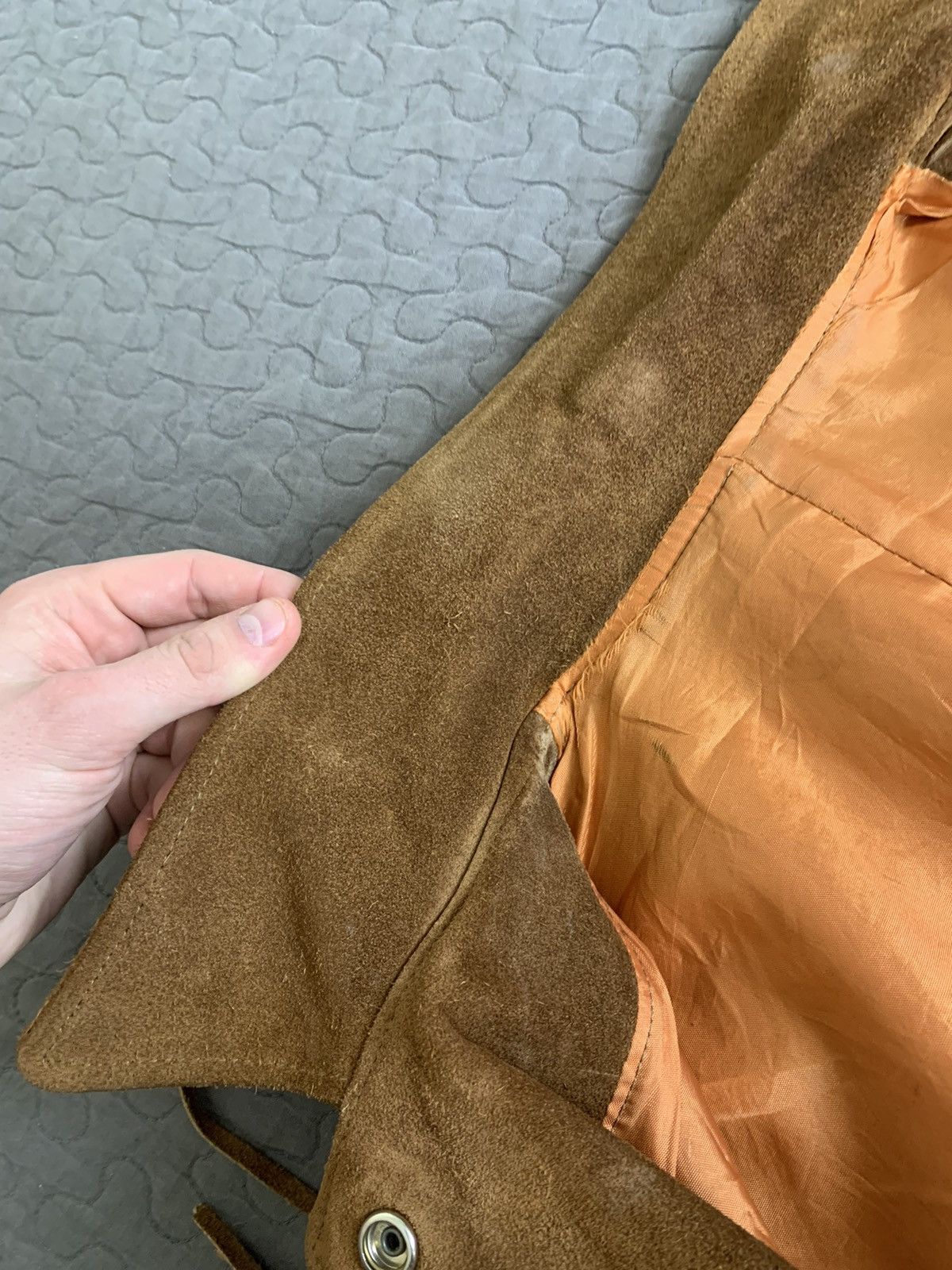 Cowboy Equipment × Vintage Vtg K-Bar-Z Ranchwear by Pyramid Cowboy Flanged Suede Jacket Size US L / EU 52-54 / 3 - 16 Thumbnail