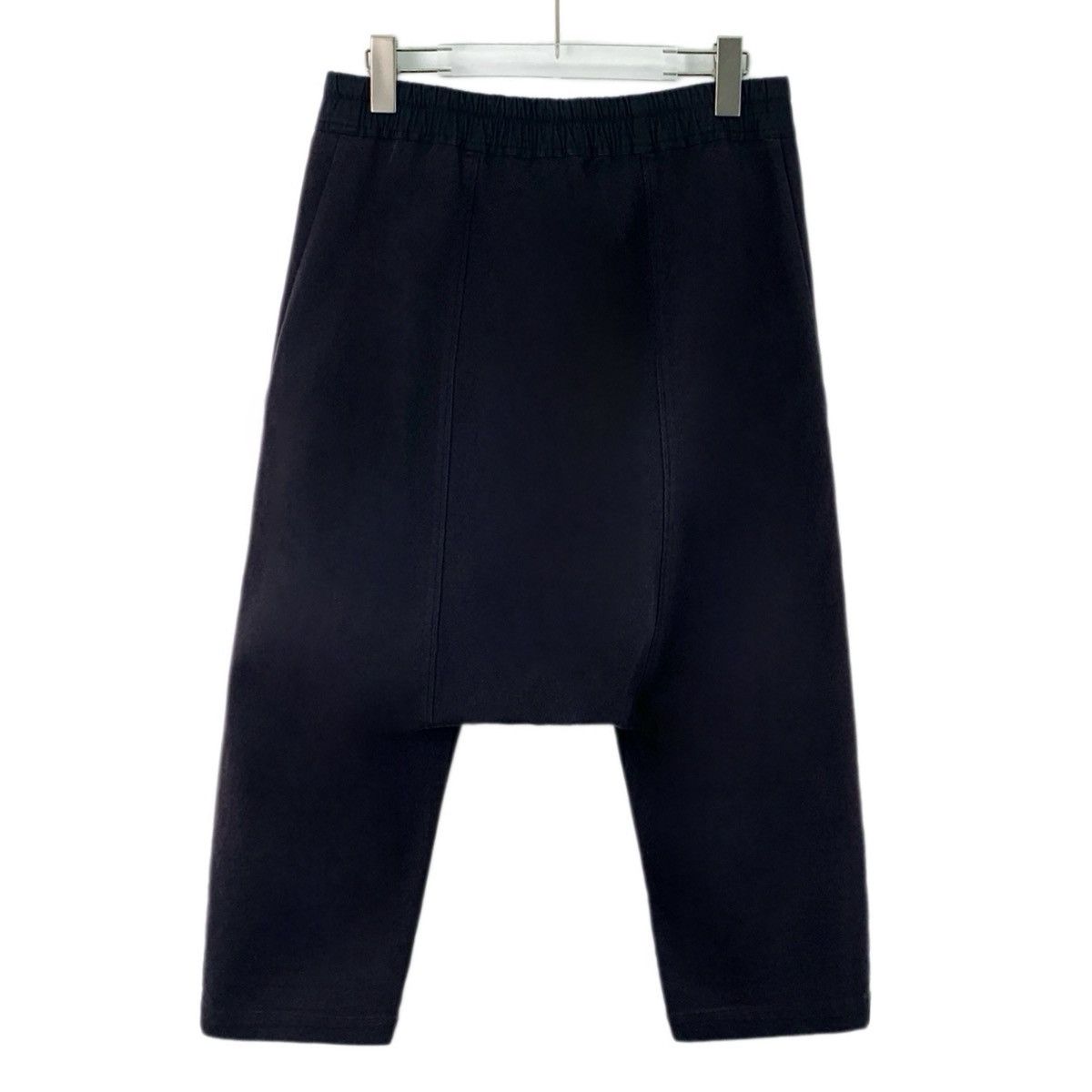 Rick Owens Rick Owens Black Cotton Low Crotch Drop Crotch Pants K26WX Size US 32 / EU 48 - 2 Thumbnail