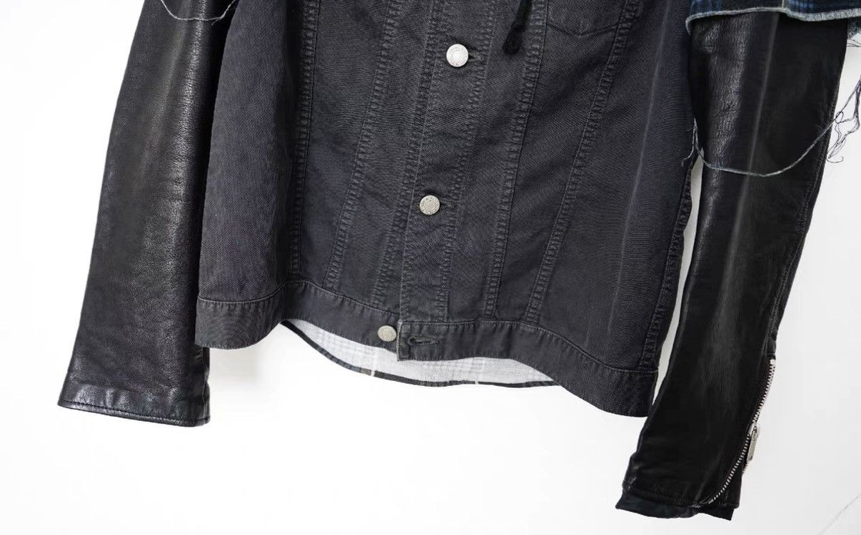 Undercover Undercover Leather Sleeve Panel Denim Jacket Size US S / EU 44-46 / 1 - 6 Thumbnail