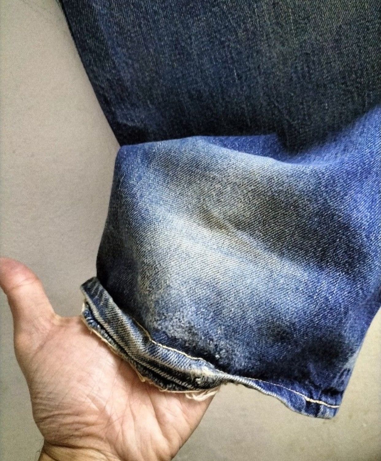 TOYS McCOY AMAZING 🔥🔥 JOE McCoy’s SELVEDGE DENIM TRASH JEANS DISTRESSED Size US 32 / EU 48 - 7 Thumbnail