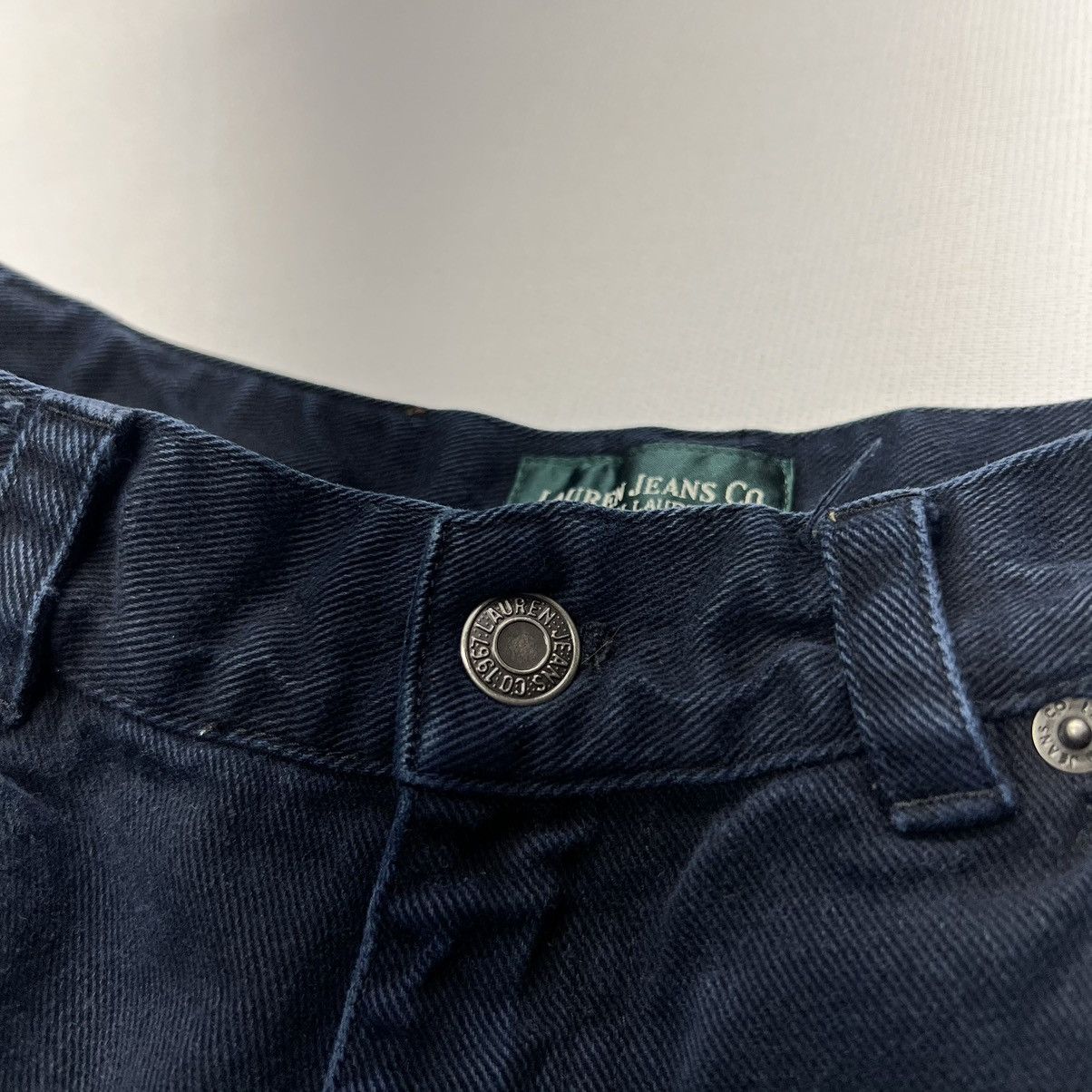 Ralph Lauren × Vintage VTG Lauren Jeans Co Womens Jeans Petite Blue Straight Wide Size 30" / US 8 / IT 44 - 7 Thumbnail