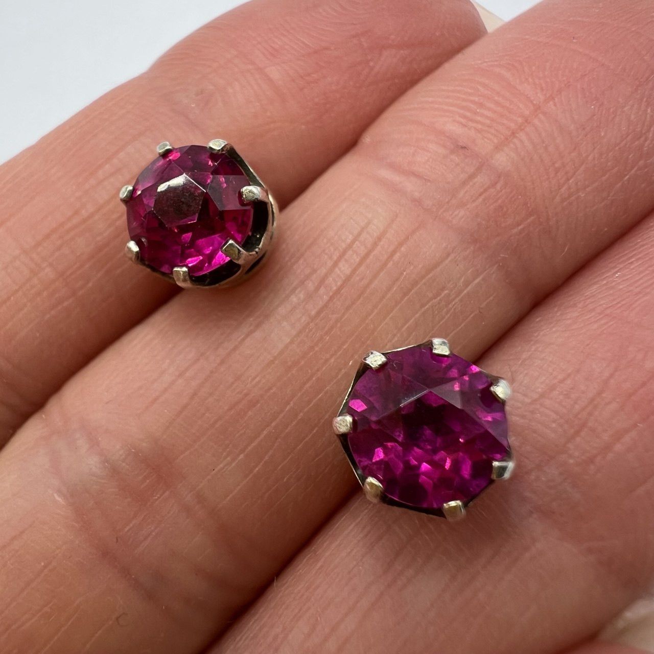 Vintage 1980s Vintage Soviet Gilded Silver 875 Stud Earrings Signed Size ONE SIZE - 8 Thumbnail