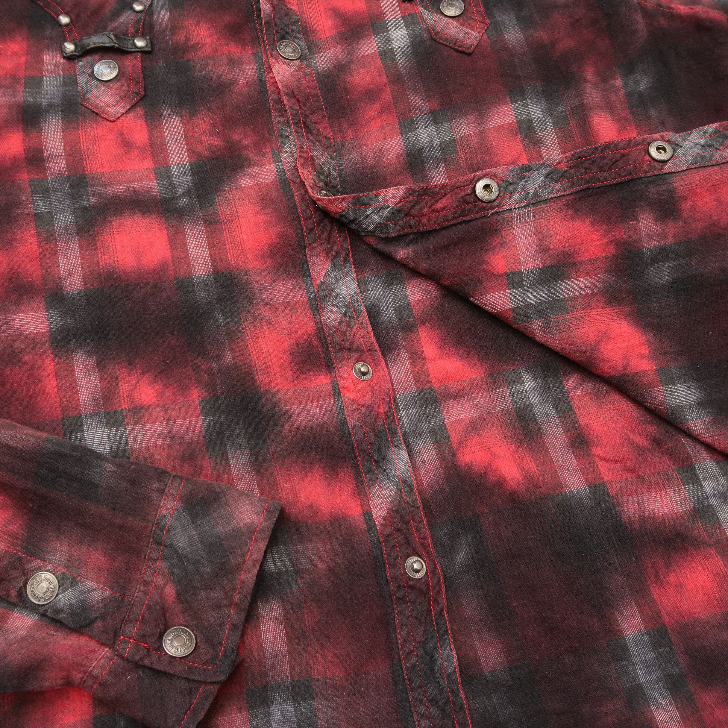 Japanese Brand 2000s If Six Was Nine Fog Pattern Punk Western Shirt Size US M / EU 48-50 / 2 - 13 Thumbnail