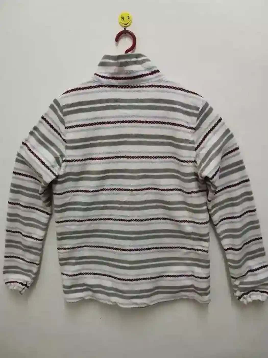 Japanese Brand Vintage Multicoloured Stripe Sweatshirt Size US M / EU 48-50 / 2 - 3 Thumbnail