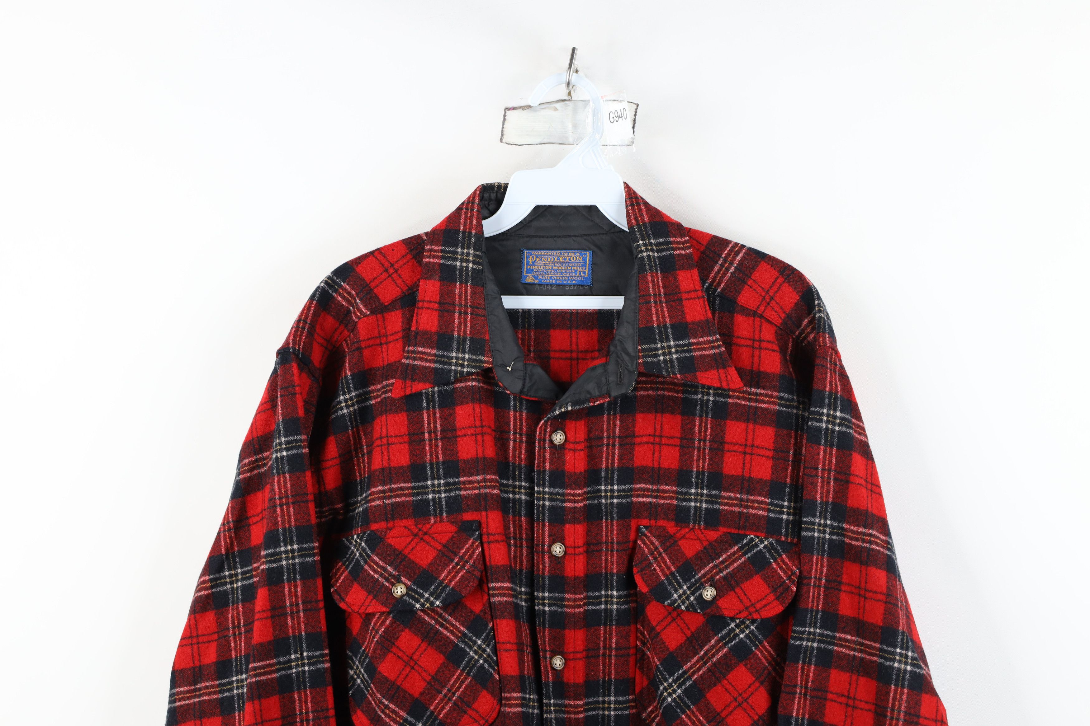 Pendleton Vintage 70s Pendleton Virgin Board Button Shirt Plaid USA Size US L / EU 52-54 / 3 - 2 Thumbnail