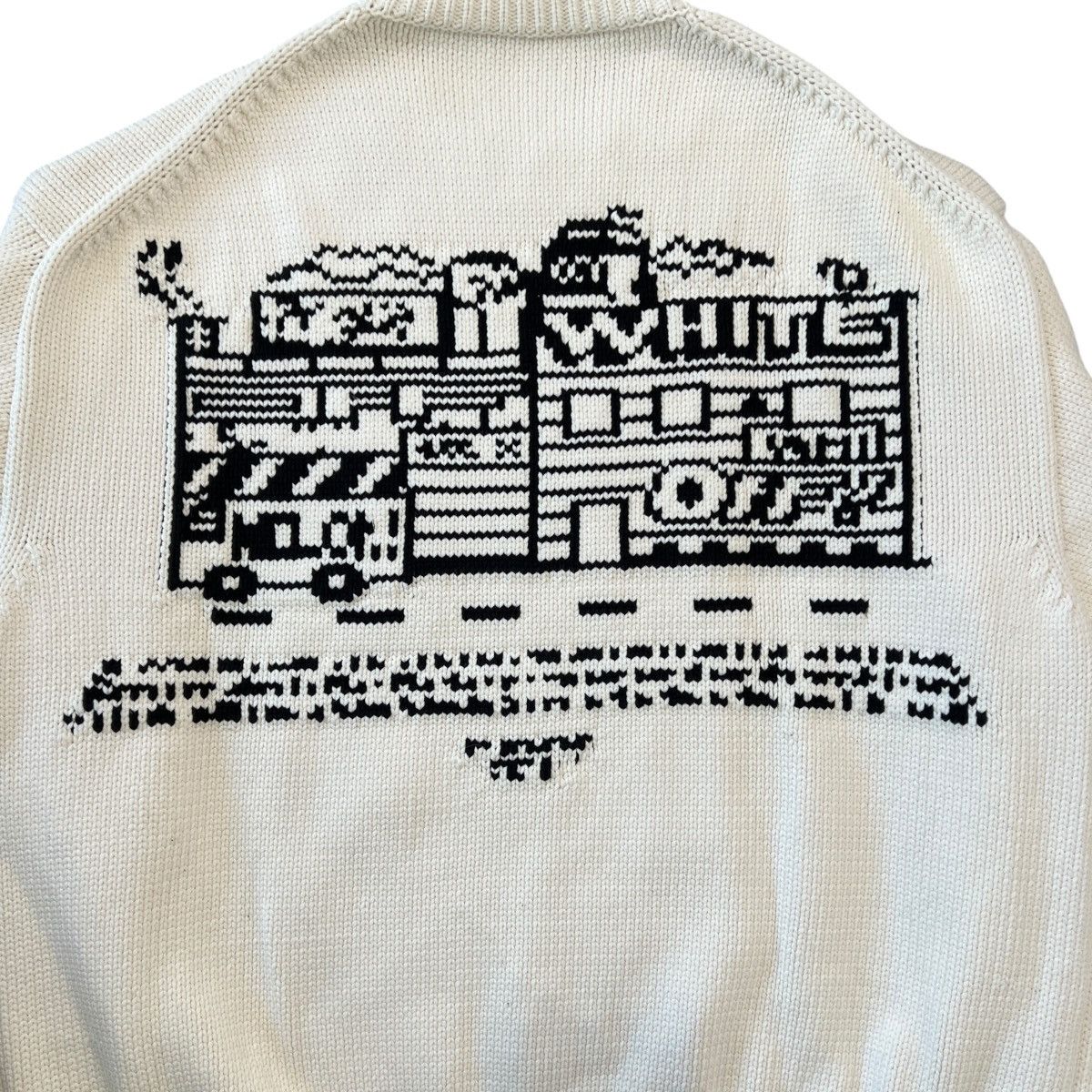 Off-White OFF-WHITE 2023SS OW Logo Low-Gauge Crewneck Knit Sweater Size US XXL / EU 58 / 5 - 13 Thumbnail
