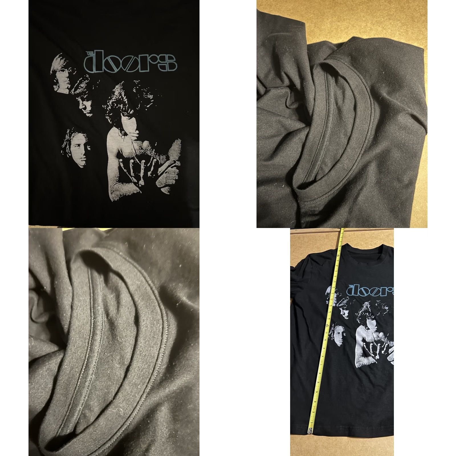 Vintage The Doors Shirt Adult Medium Black Front Graphic - The Doors Concert Rock Band Graphic Tee Mens M Black Cotton Knit Short Sleeve Crew Neck 2010-2019 Size US M / EU 48-50 / 2 - 9 Thumbnail