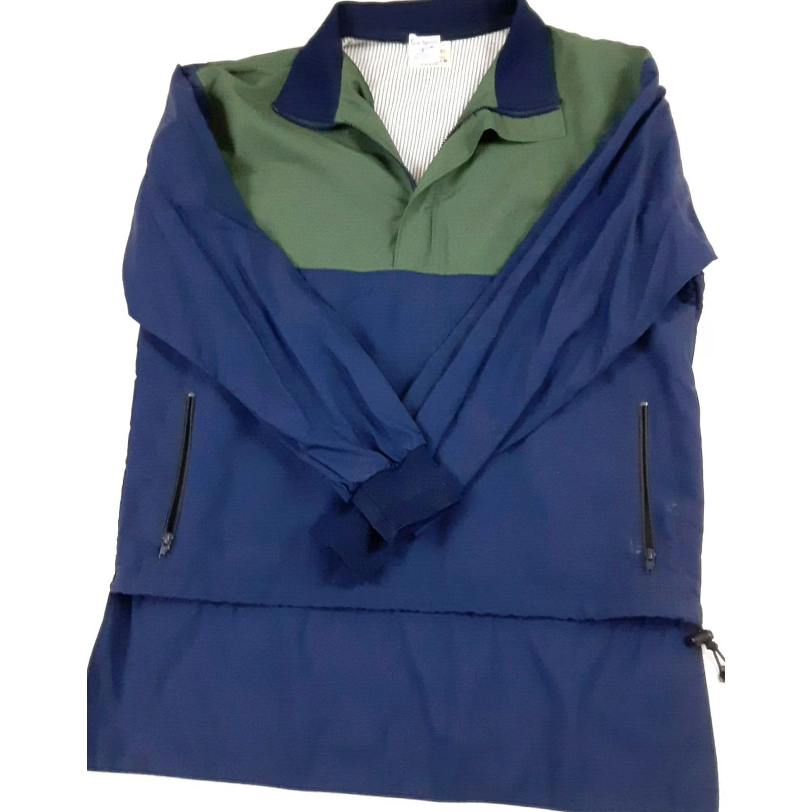 Vintage VINTAGE Sew Sporty Rowing Jacket Green-Blue Large 1/4 Zip Shirt Mens 80s Windbreaker Size US L / EU 52-54 / 3 - 2 Thumbnail