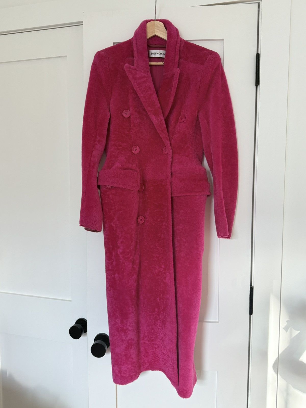 Balenciaga Shearling Hourglass Coat Size XS / US 0-2 / IT 36-38 - 1 Thumbnail