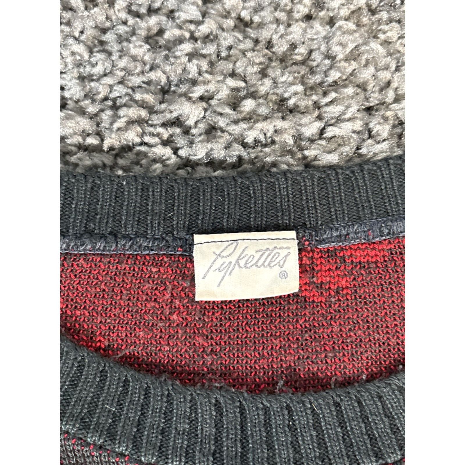 Vintage VINTAGE Pykettes Sweater Womens Large L Black Knit Floral Roses 1980s Pullover Women Size L / US 10 / IT 46 - 4 Thumbnail