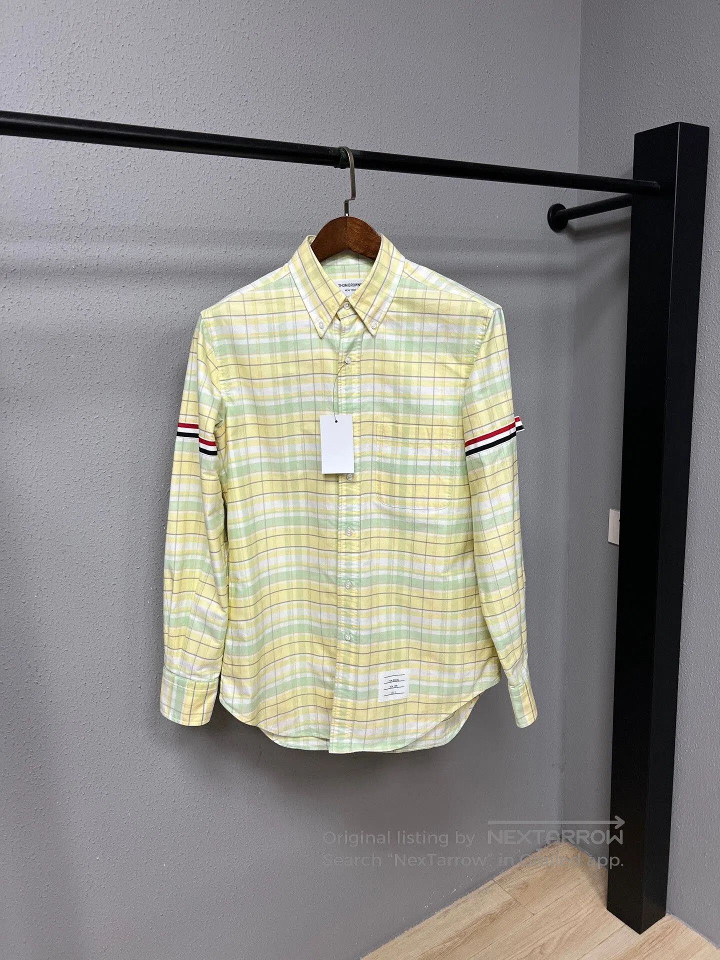 Thom Browne thom browne yellow checkered long sleeve shirt. Size US M / EU 48-50 / 2 - 1 Thumbnail