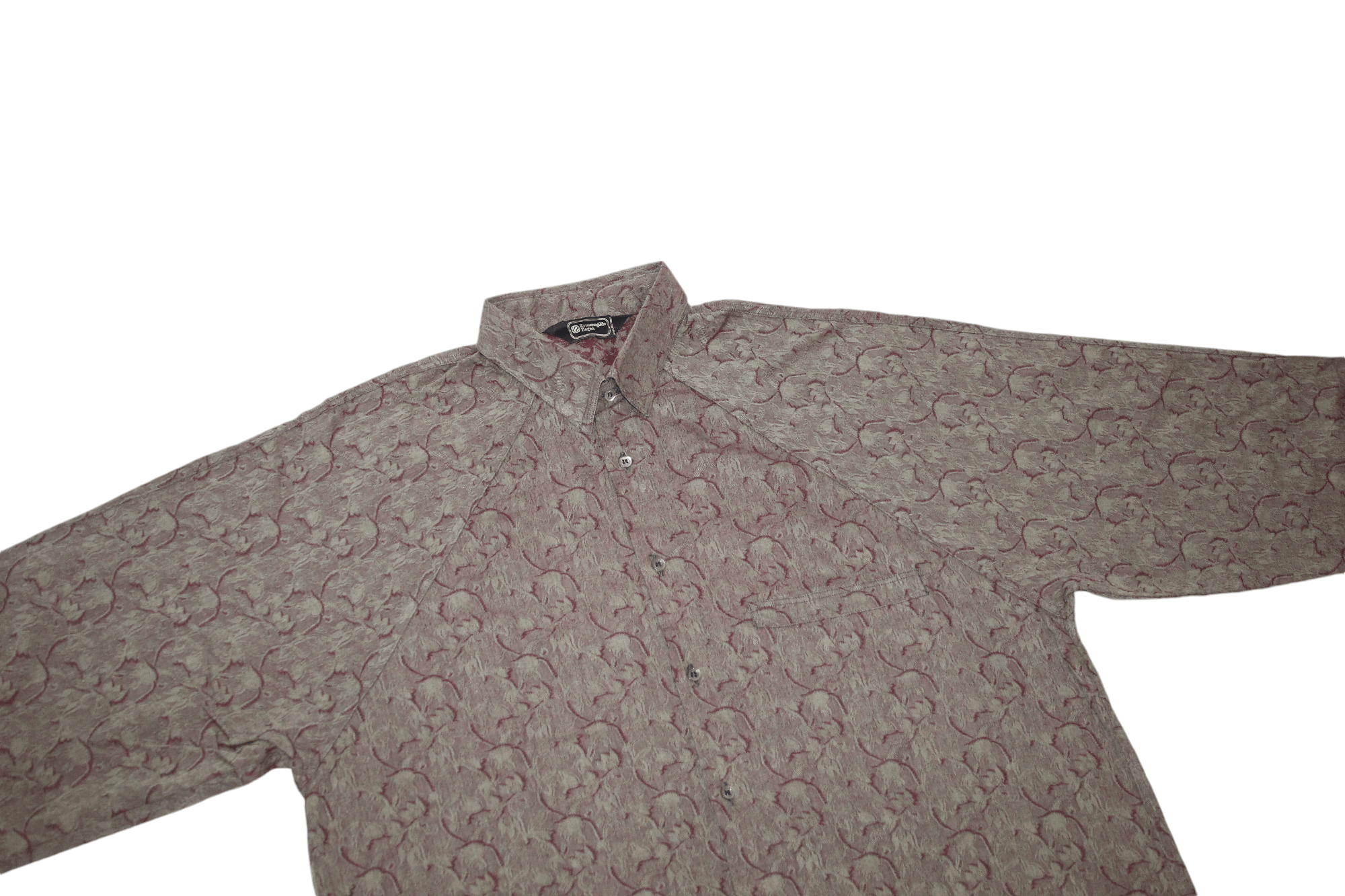 Ermenegildo Zegna Ermenegildo Zegna Trivero Cotton Wool Baroque Jacquard Shirt Size US M / EU 48-50 / 2 - 10 Thumbnail