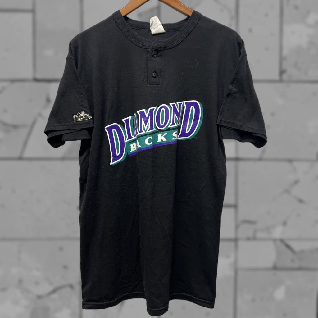 Vintage VINTAGE Arizona Diamondbacks T-Shirt Henley Black Graphic Mens Size L Size US L / EU 52-54 / 3 - 1 Thumbnail