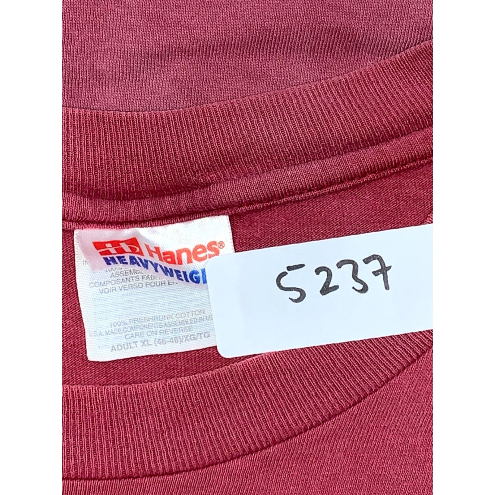 Hanes VINTAGE Coca Cola Red Logo T Shirt XL Distress Single Stitch 5237 Hanes Heavyweight Mens 90s USA Logo Crew Neck Short Sleeve Vintage Size US XL / EU 56 / 4 - 4 Thumbnail