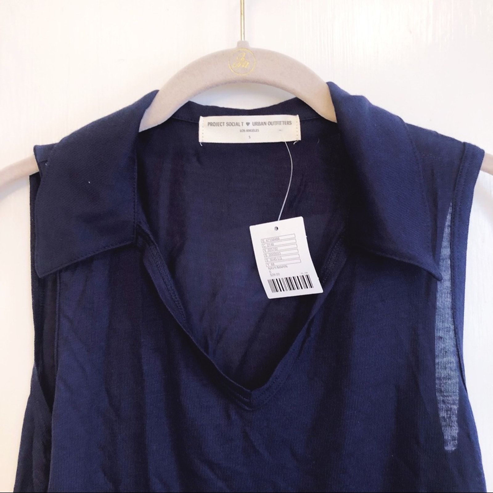 Urban Outfitters Urban Outfitters Navy Collar Tank Top Size S / US 4 / IT 40 - 7 Thumbnail
