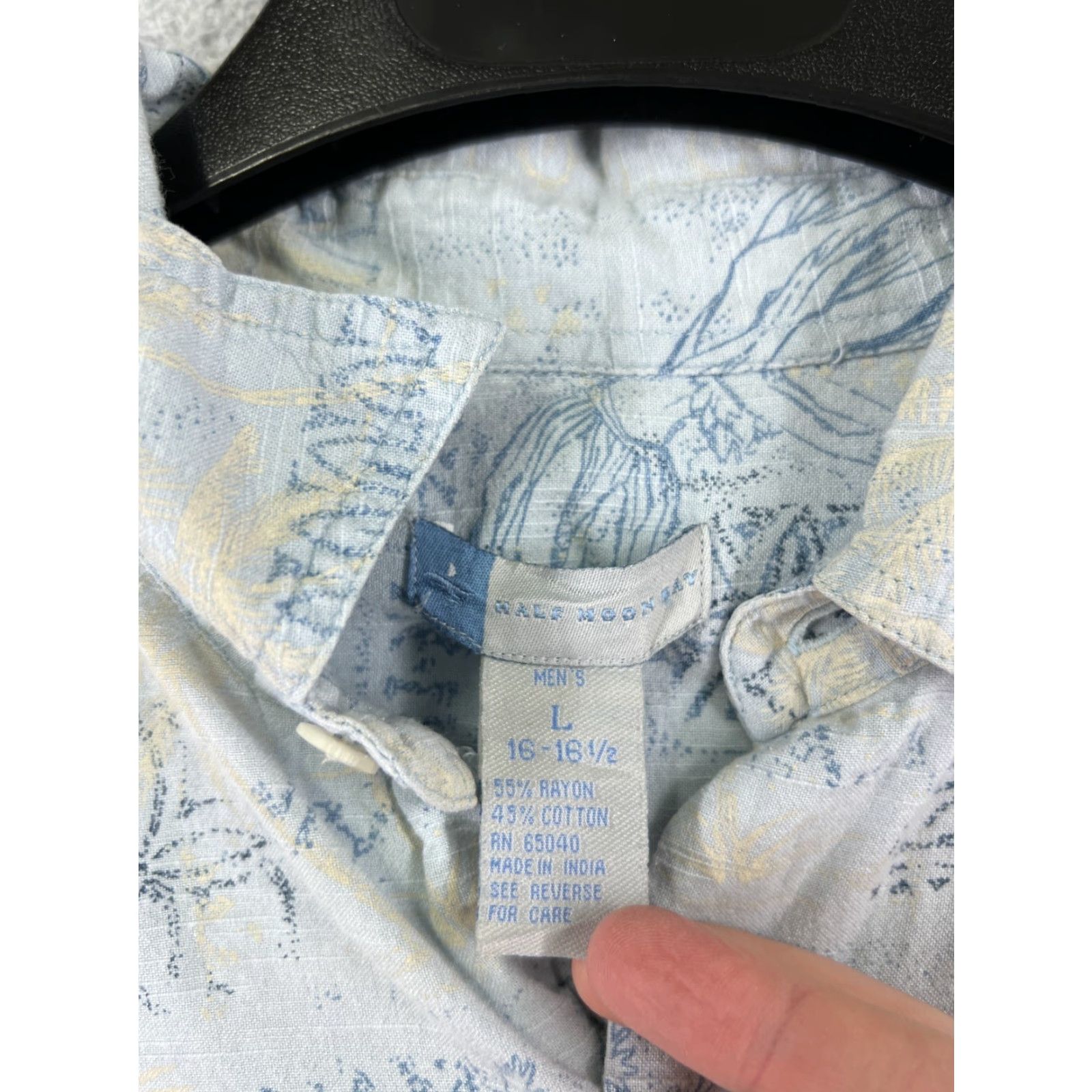 Vintage Half Moon Bay Shirt Men Blue Floral Hawaiian Button-Up Short Sleeve X-Large Size US XL / EU 56 / 4 - 7 Thumbnail