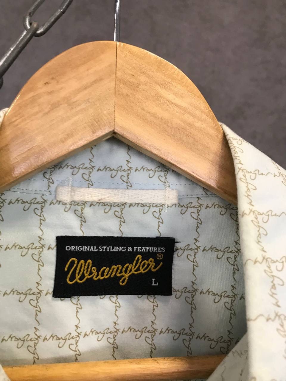Wrangler Wrangler vintage designer monogram shirt Size US L / EU 52-54 / 3 - 5 Thumbnail