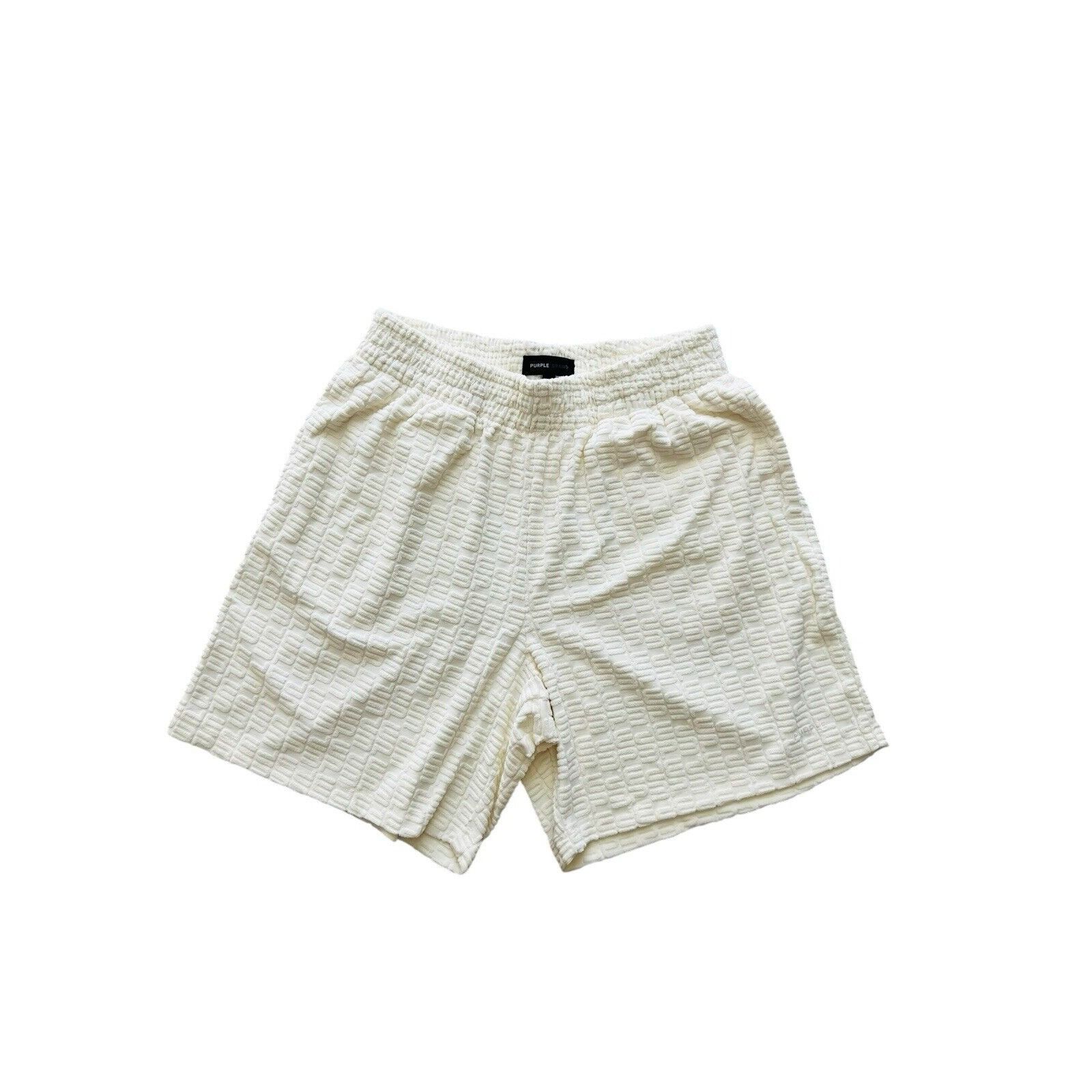 Purple × Purple Brand Purple Brand Jeans Mens Slim Terry Shorts Cream $195 Size L Size US 34 / EU 50 - 3 Thumbnail