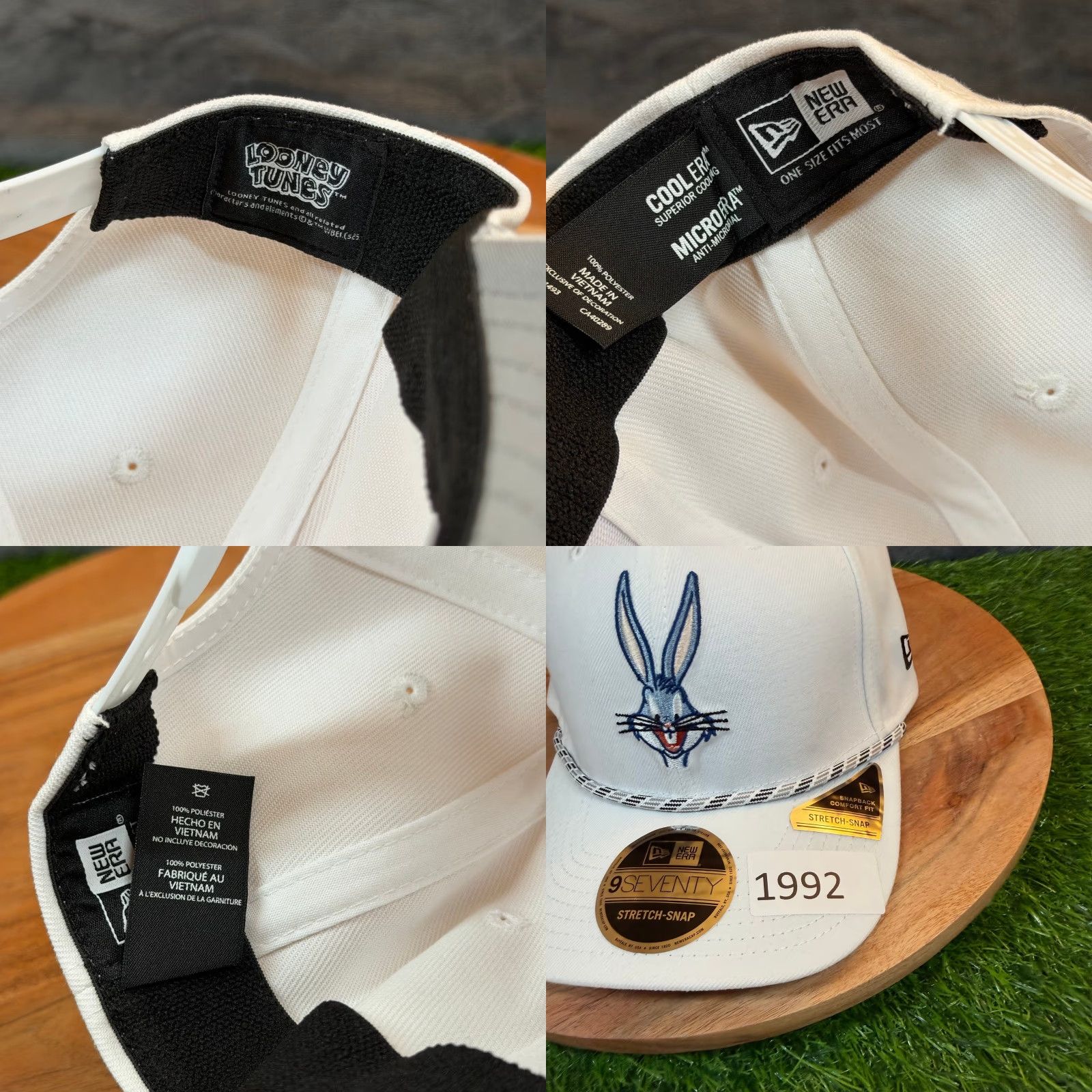 New Era New Era Bugs Bunny Looney Tunes Hat Cap 9SEVENTY Rope Snapback White Mens One Size Adjustable Stretch Cap Size ONE SIZE - 8 Thumbnail