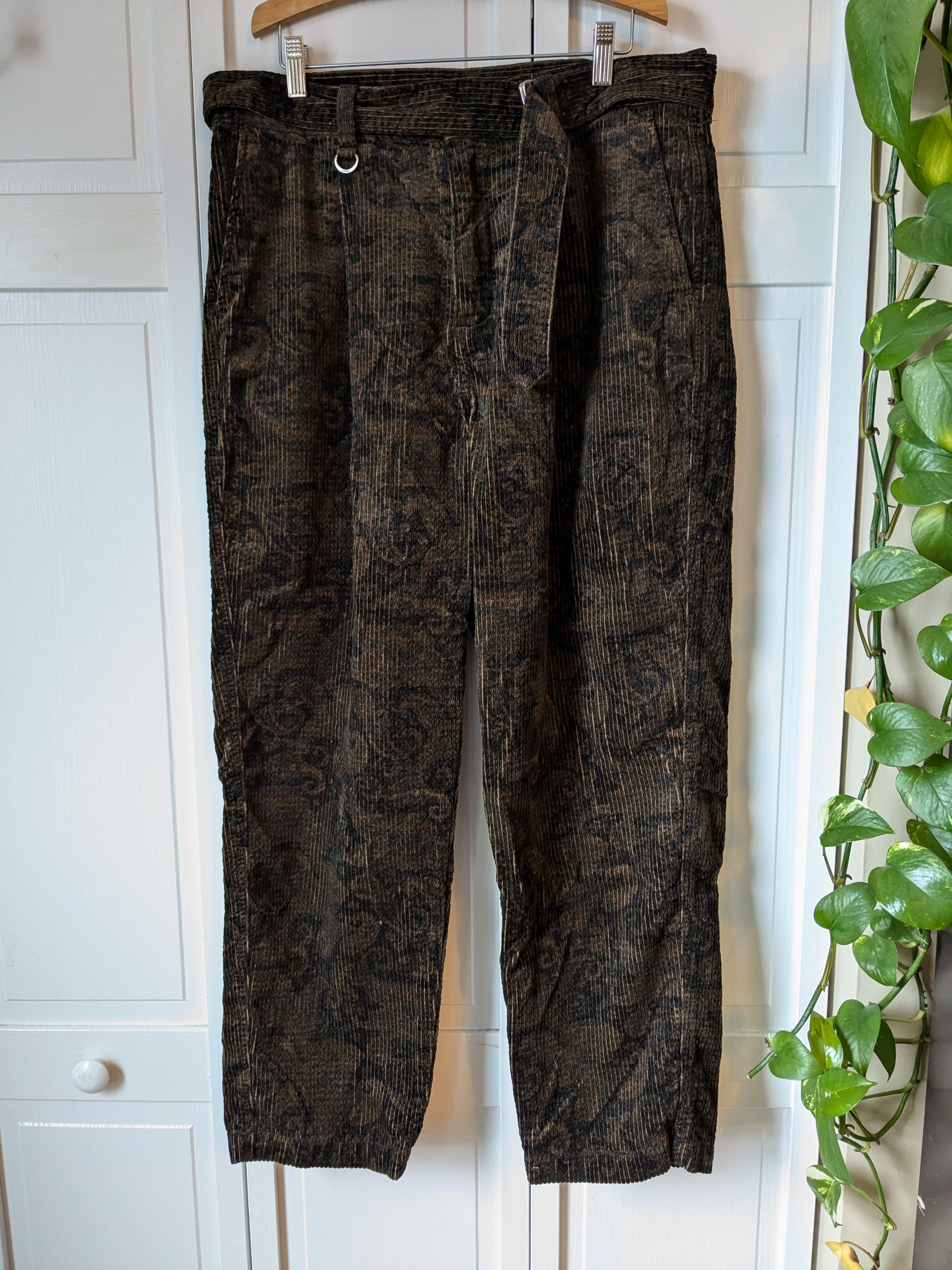 Sophnet. Paisley corduroy trousers Size US 34 / EU 50 - 1 Thumbnail