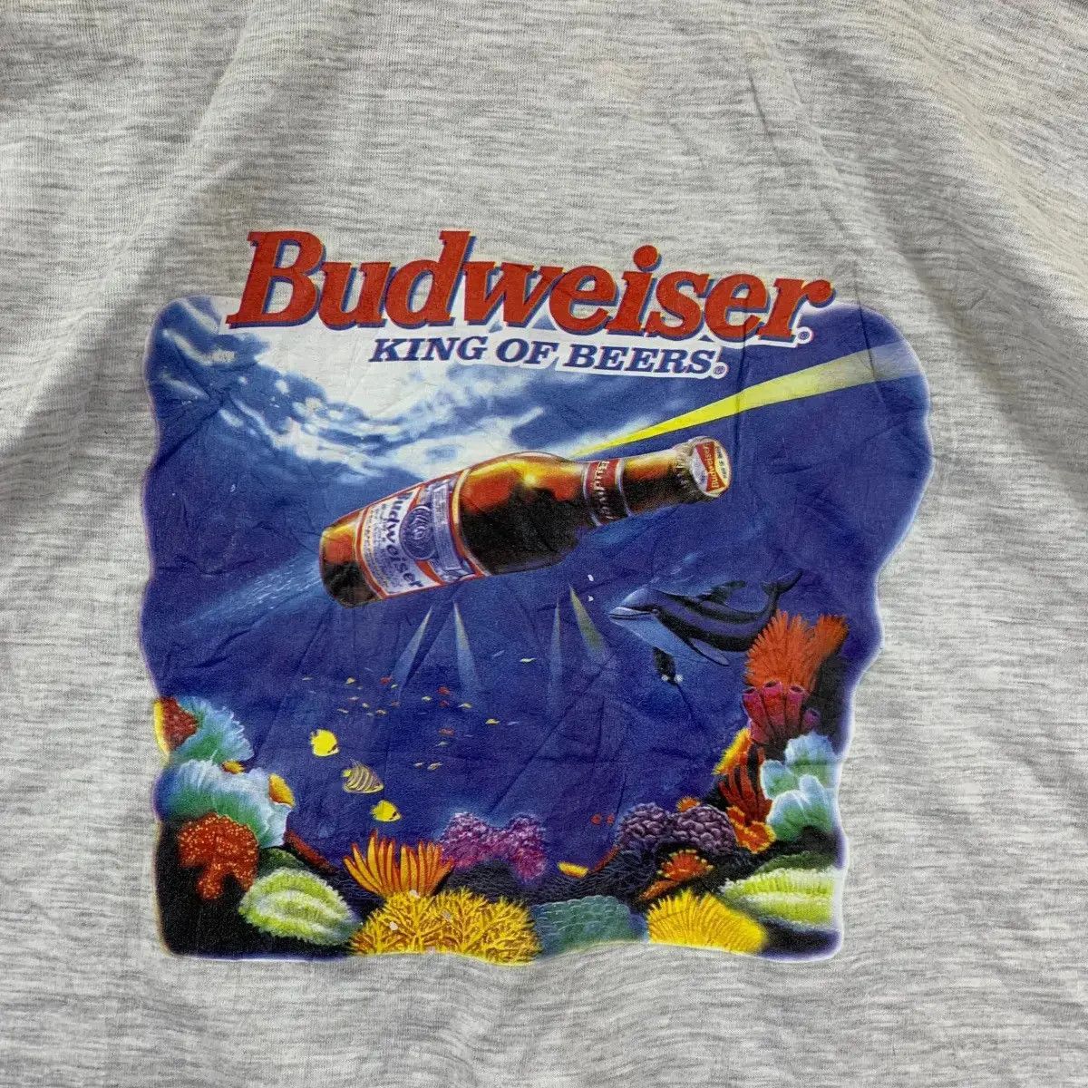 Budweiser Vintage 90’ BUDWEISER KING OF BEERS Save Ocean Tee Shirt Size US M / EU 48-50 / 2 - 4 Thumbnail