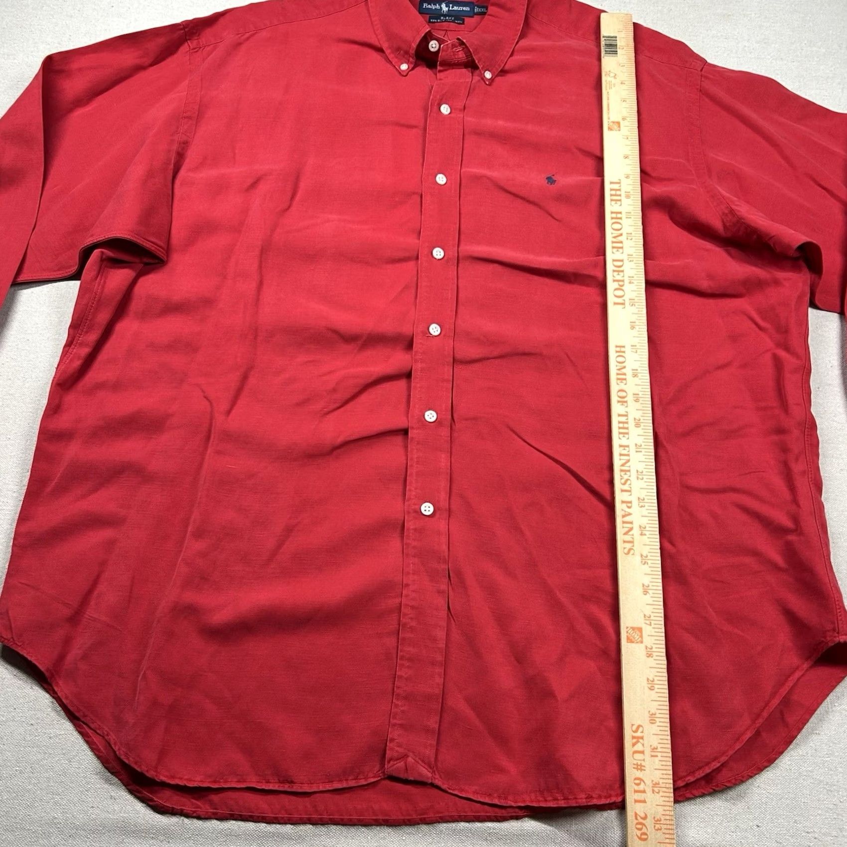 Polo Ralph Lauren VINTAGE Polo Ralph Lauren Shirt Men’s 2XL Silk Linen Blend Oxford Button Down Size US XXL / EU 58 / 5 - 6 Thumbnail
