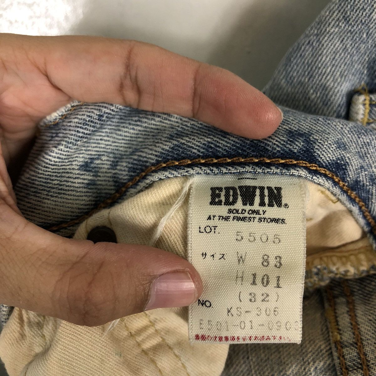 Edwin 🔥90’s VINTAGE SELVEDGES DENIM JEANS EDWIN 505X JAPAN Size US 30 / EU 46 - 15 Thumbnail