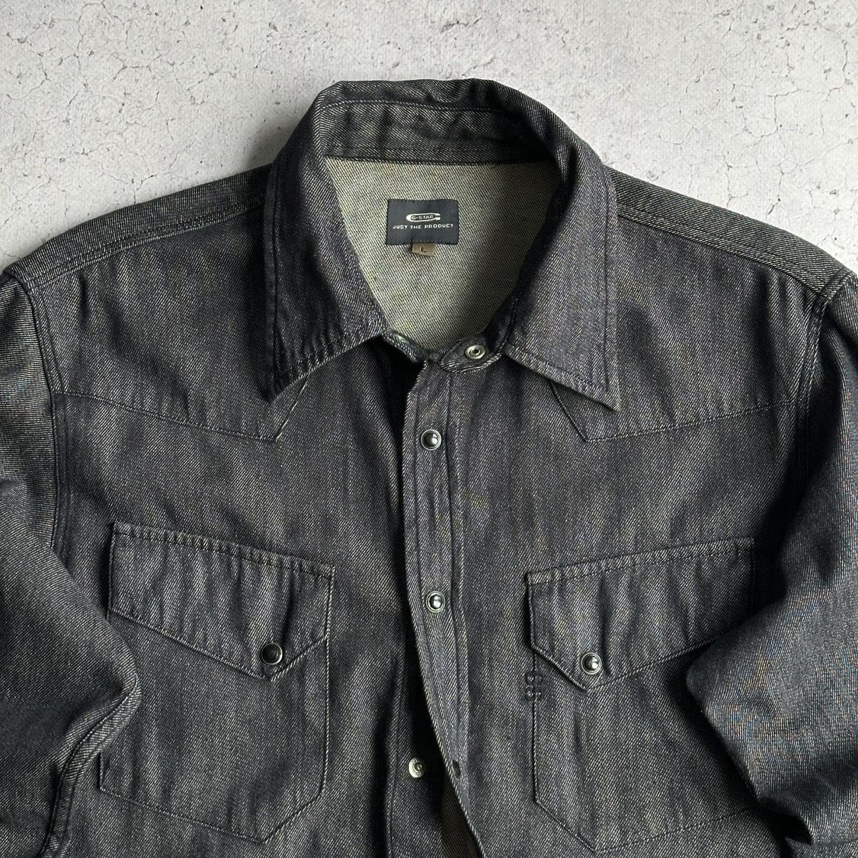 G-Star Vintage G-Star Raw Denim Western Snap Button Shirt Size US L / EU 52-54 / 3 - 2 Thumbnail