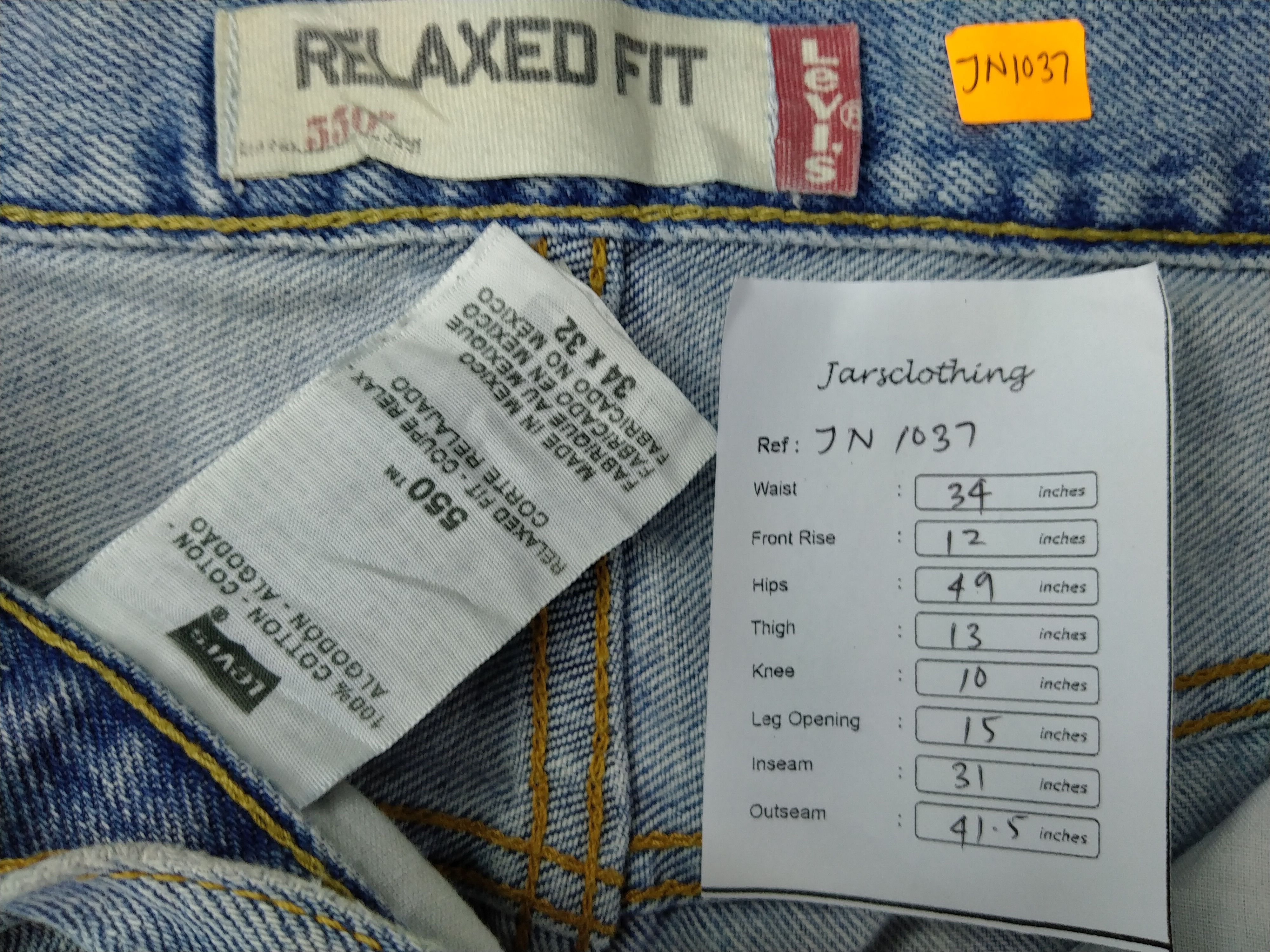 Levi's Light Wash Vintage Levi's 550 Jeans 34x31 Denim -JN1037 Size US 34 / EU 50 - 8 Thumbnail