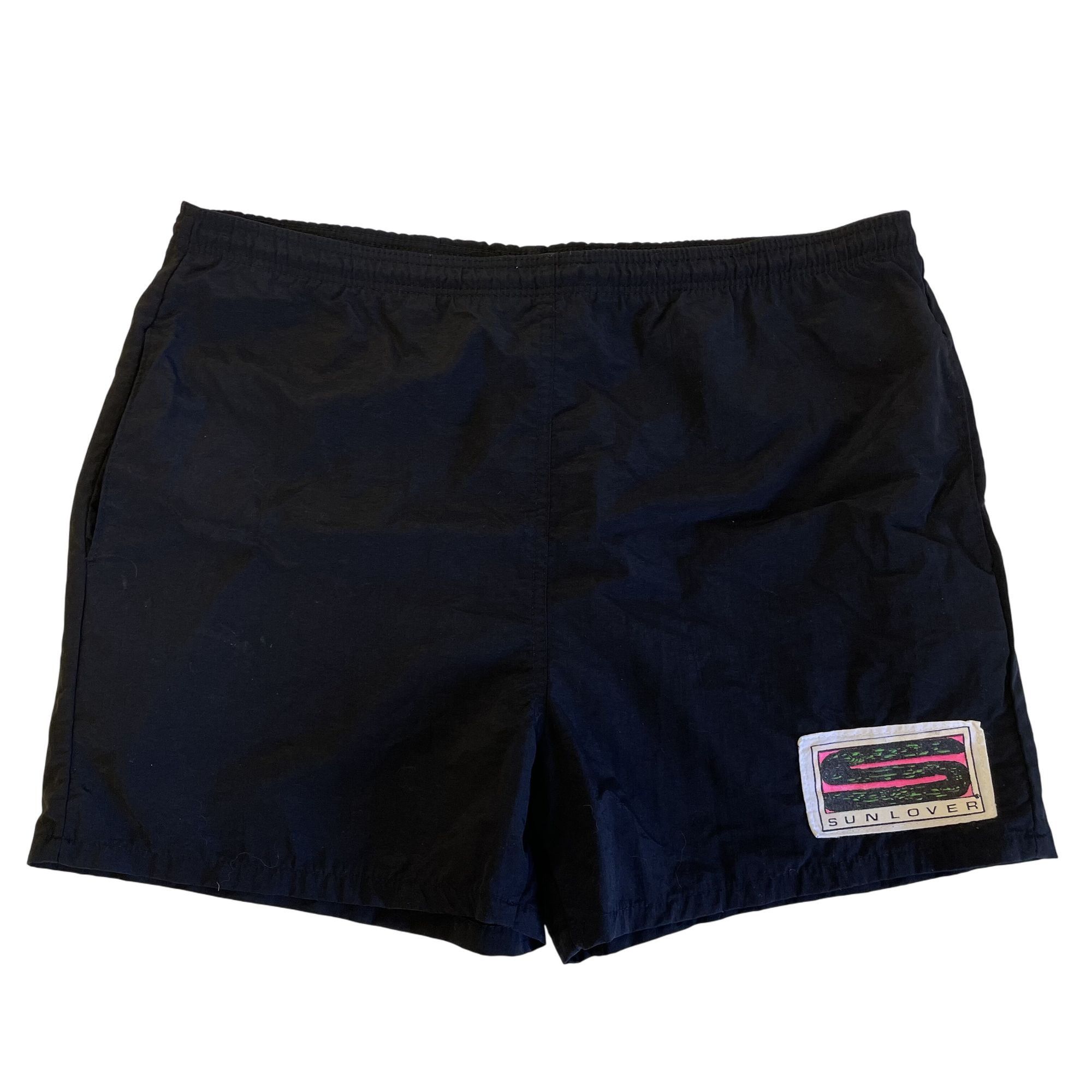 Other Vtg Sun Lover Nylon Athletic BEACH SURFER Neon LOGO Shorts Size US 34 / EU 50 - 1 Thumbnail