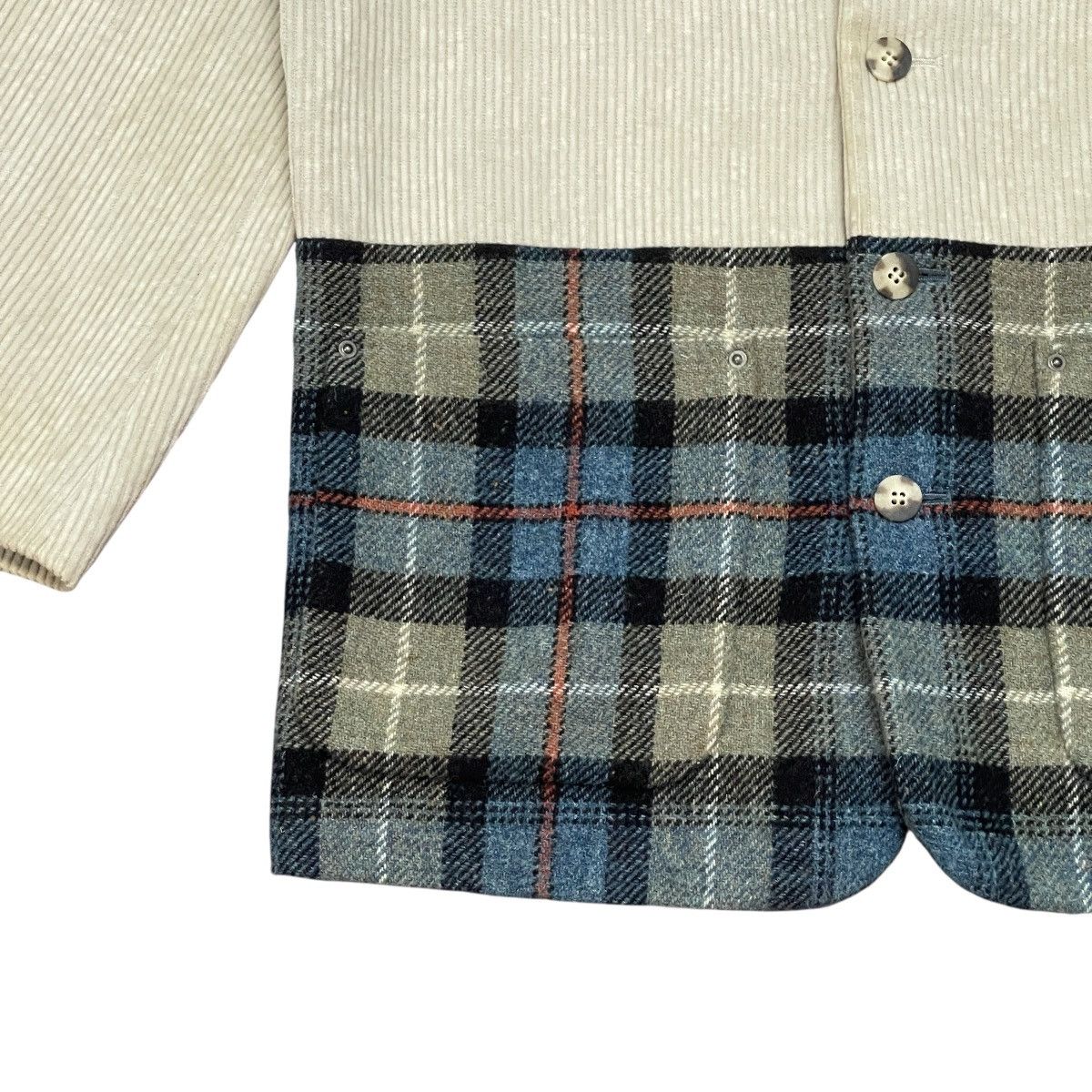 Issey Miyake Hai Sporting Gear Issey Miyake Corduroy Plaid Panel Jacket Size US M / EU 48-50 / 2 - 4 Thumbnail