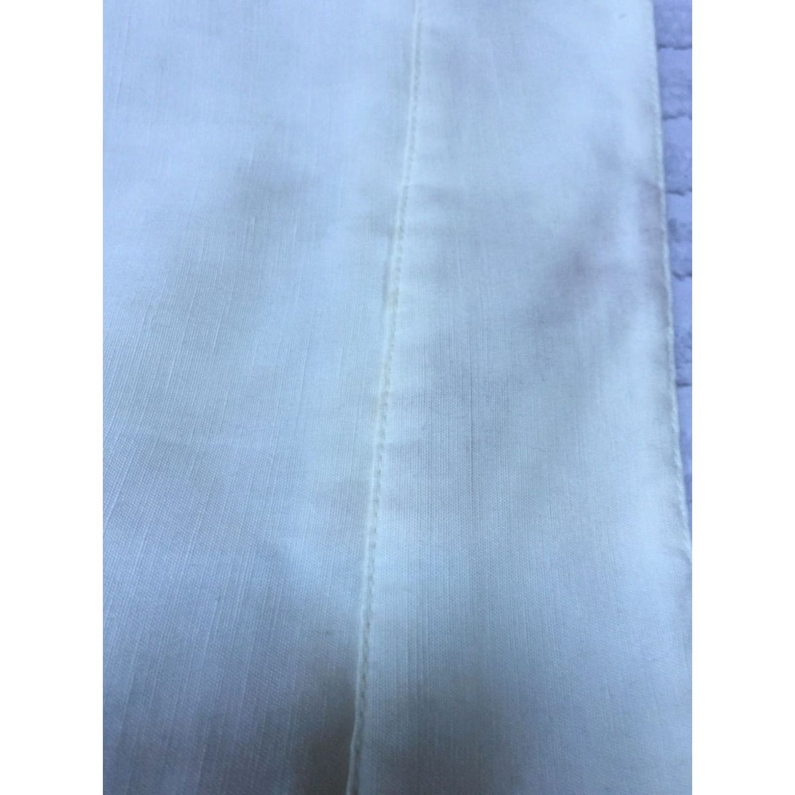 Armani Armani Collezioni Womens Mid-Rise Linen Silk Wide-Leg Pants Ivory Size 10 Casual Size 32" / US 10 / IT 46 - 3 Thumbnail