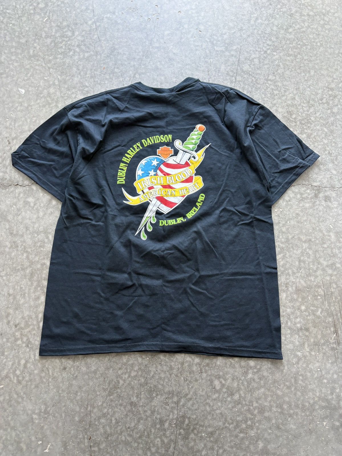 Harley Davidson Vintage Y2K Harley Davidson Dublin Ireland Graphic Tee Size US XL / EU 56 / 4 - 4 Thumbnail