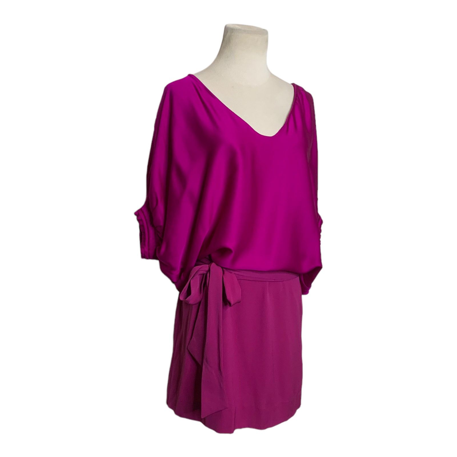 Diane von Furstenberg DVF two tone Edna V neck mini party silk dress size 2 Size XS / US 0-2 / IT 36-38 - 7 Thumbnail